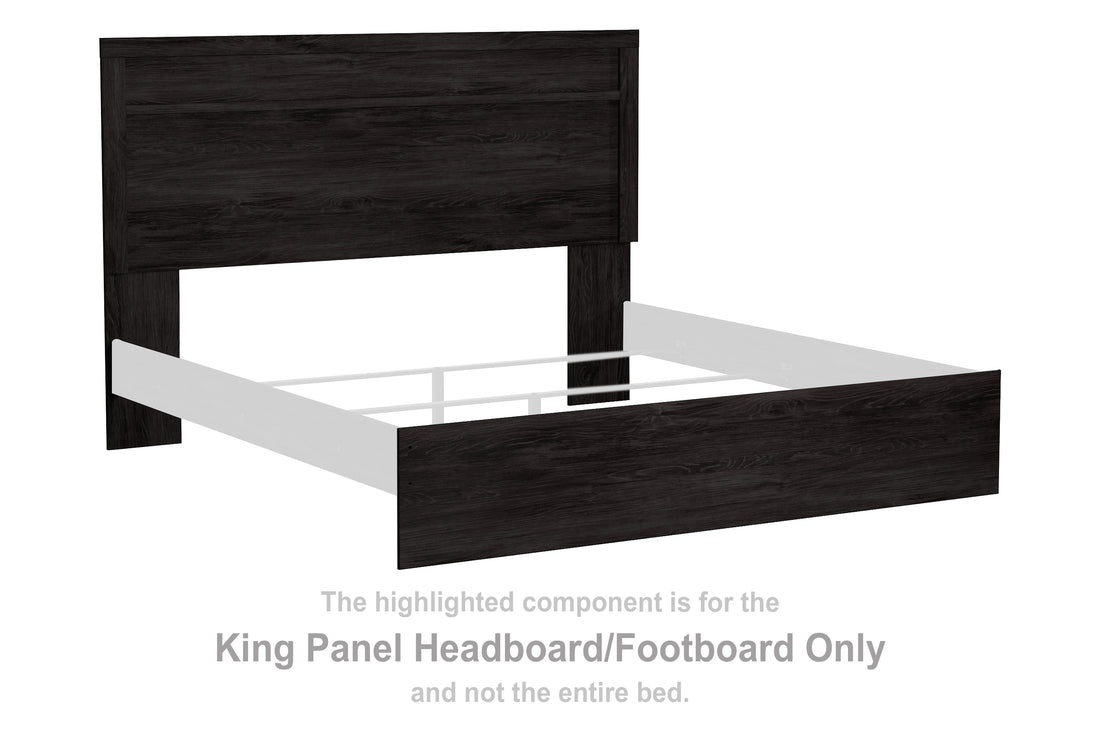 Belachime Black King Panel Headboard/Footboard - B2589-72 - Bien Home Furniture & Electronics