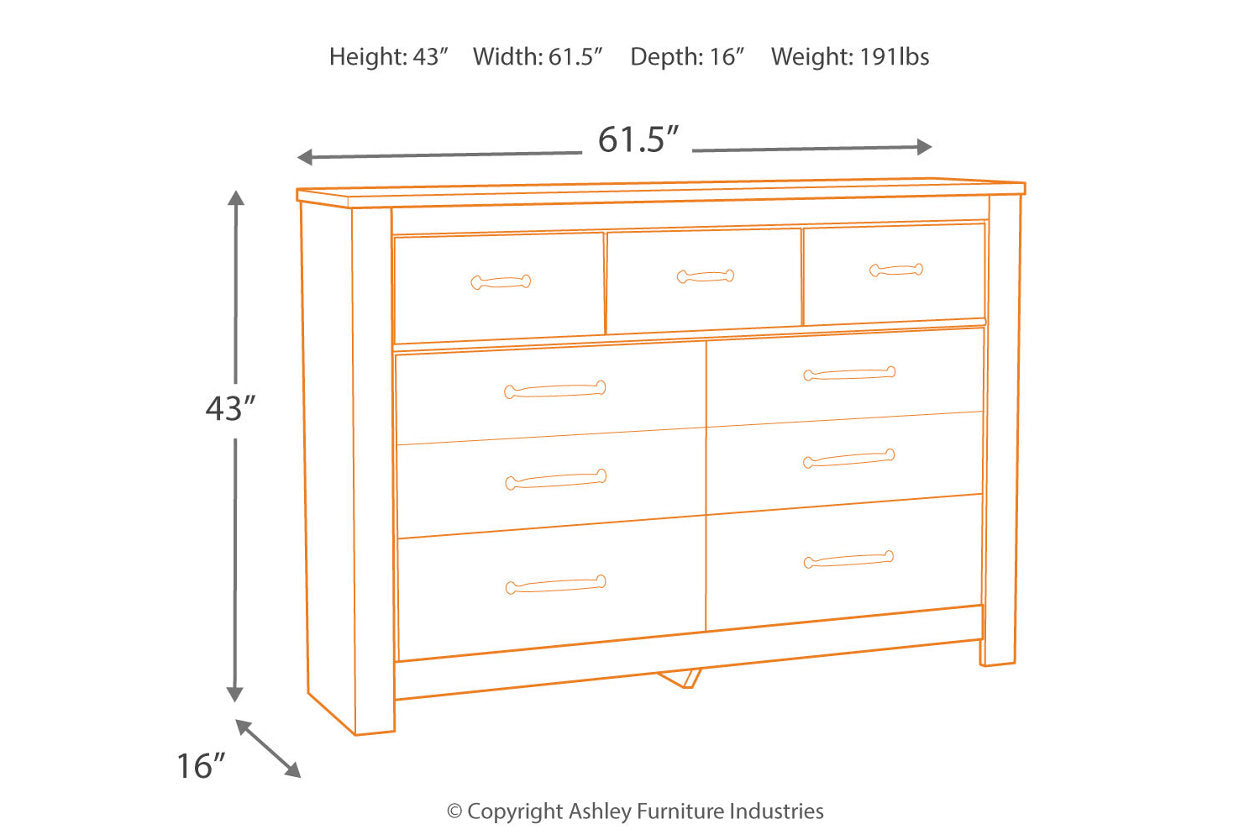 Bellaby Whitewash Dresser - B331-31 - Bien Home Furniture &amp; Electronics