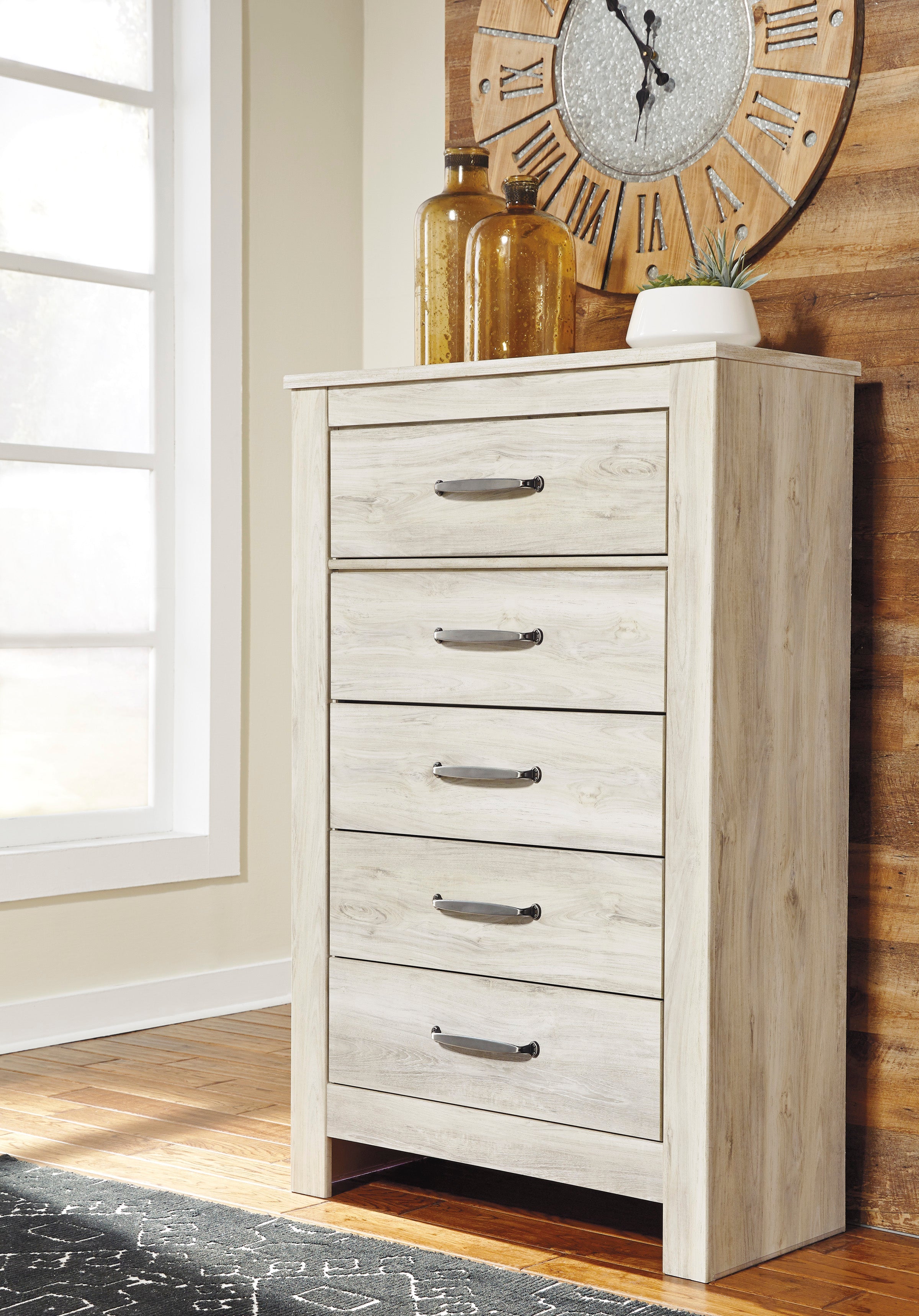 Bellaby Whitewash Footboard Storage Platform Bedroom Set - SET | B331-54S | B331-57 | B331-95 | B331-91 | B331-46 | B100-13 - Bien Home Furniture & Electronics