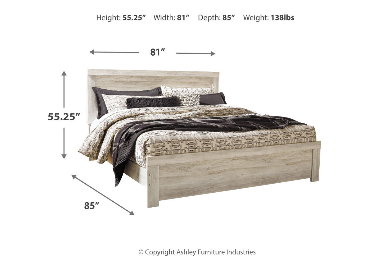 Bellaby Whitewash King Panel Bed - SET | B331-56 | B331-58 | B331-97 - Bien Home Furniture & Electronics