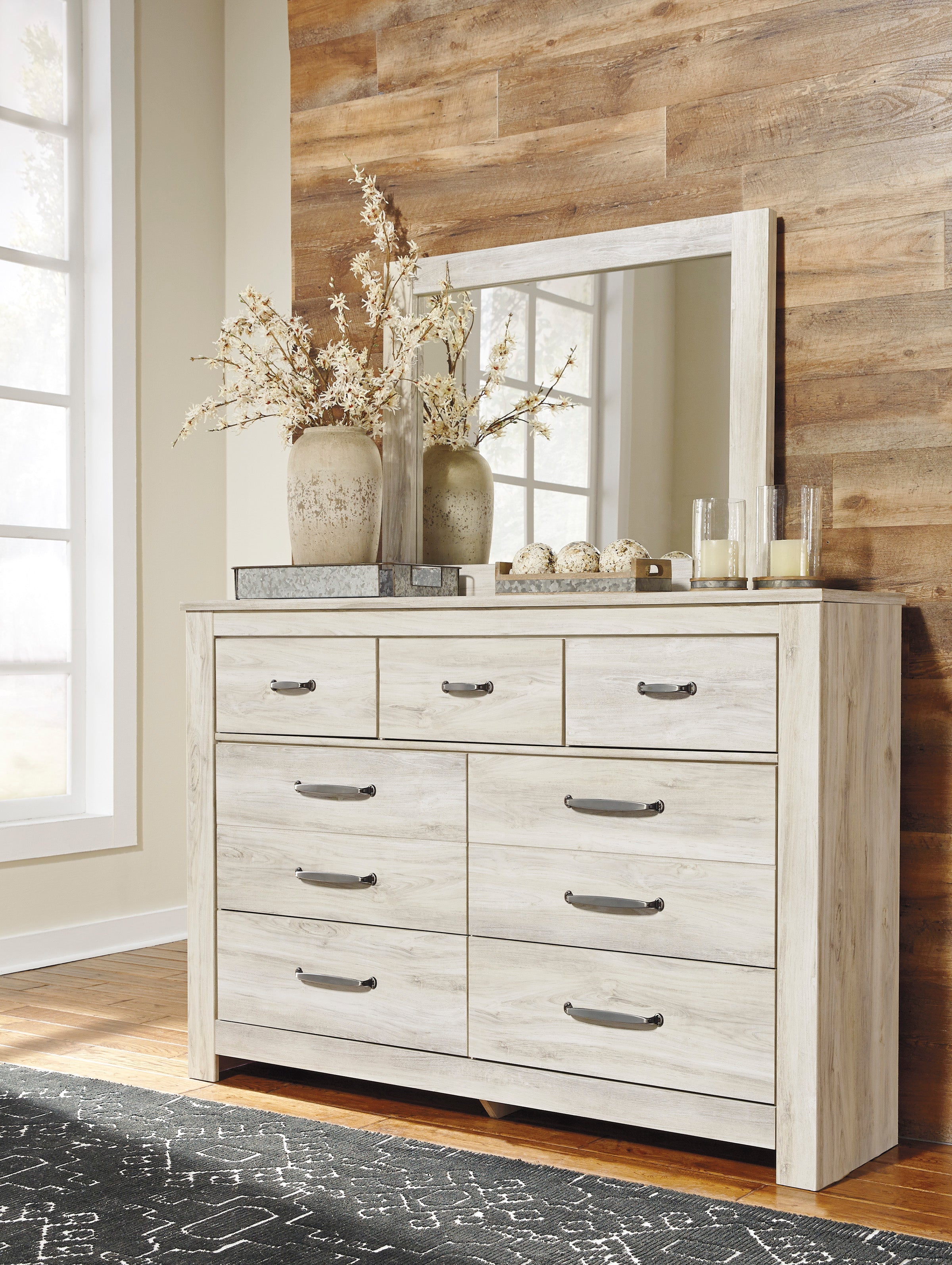Bellaby Whitewash Panel Bedroom Set - SET | B331-54 | B331-57 | B331-96 | B331-31 | B331-36 | B331-91 | B331-46 - Bien Home Furniture & Electronics
