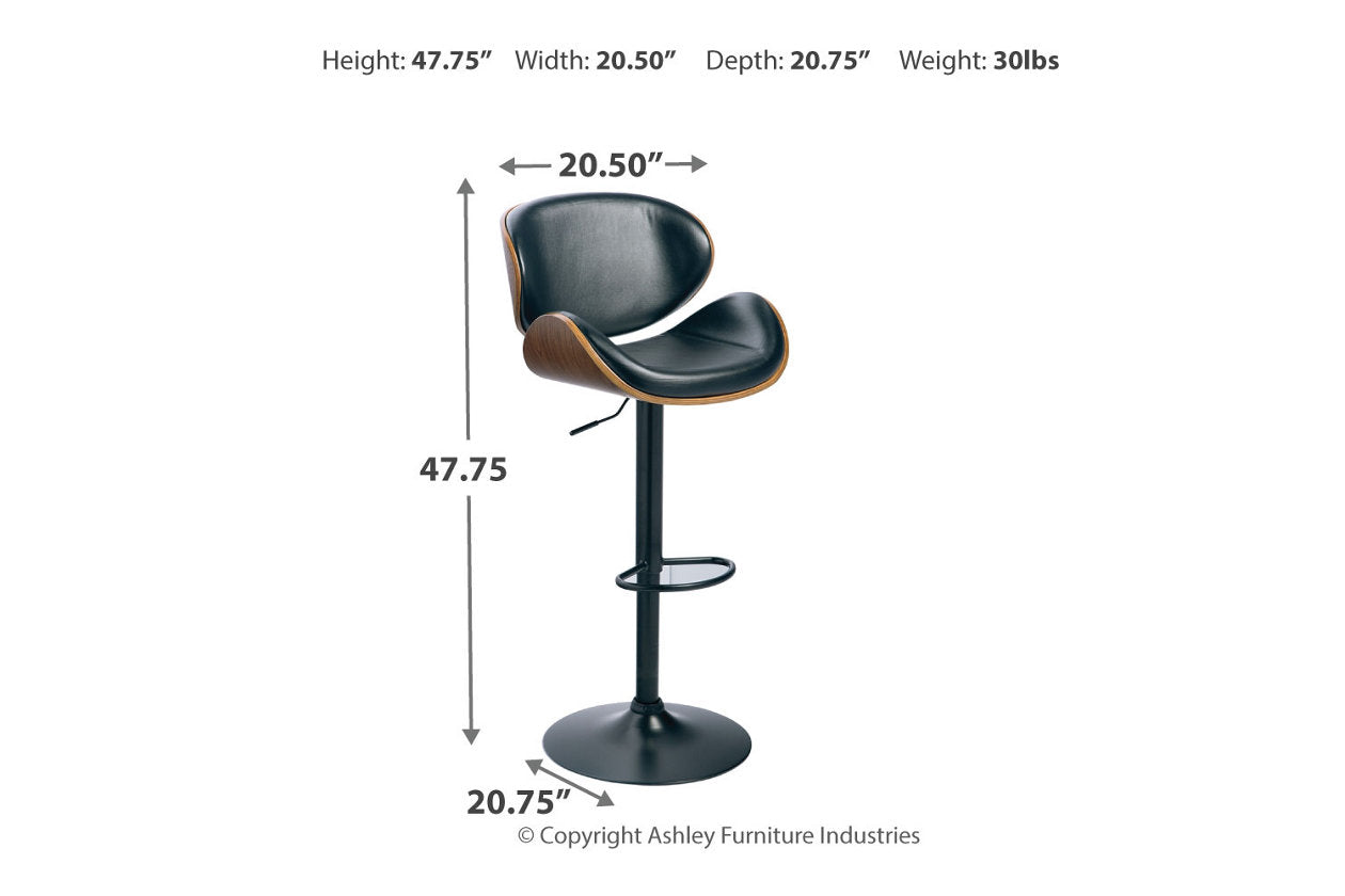 Bellatier Brown Adjustable Height Barstool - D120-530 - Bien Home Furniture & Electronics