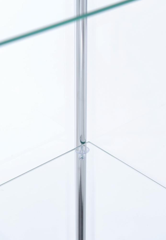 Bellatrix White/Clear Rectangular 4-Shelf Curio Cabinet - 951072 - Bien Home Furniture & Electronics