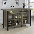 Bellemore Gray Driftwood/Black Bar Unit with Footrest - 182105 - Bien Home Furniture & Electronics