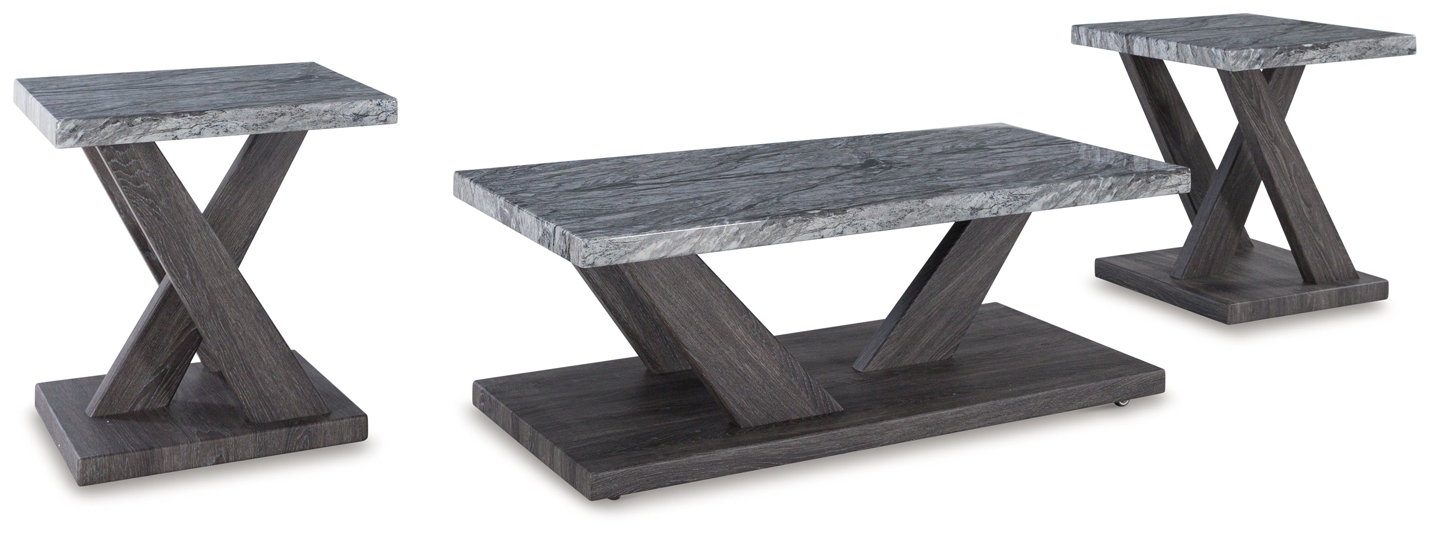 BENSONALE Brown/Gray Table, Set of 3 - T400-13 - Bien Home Furniture & Electronics