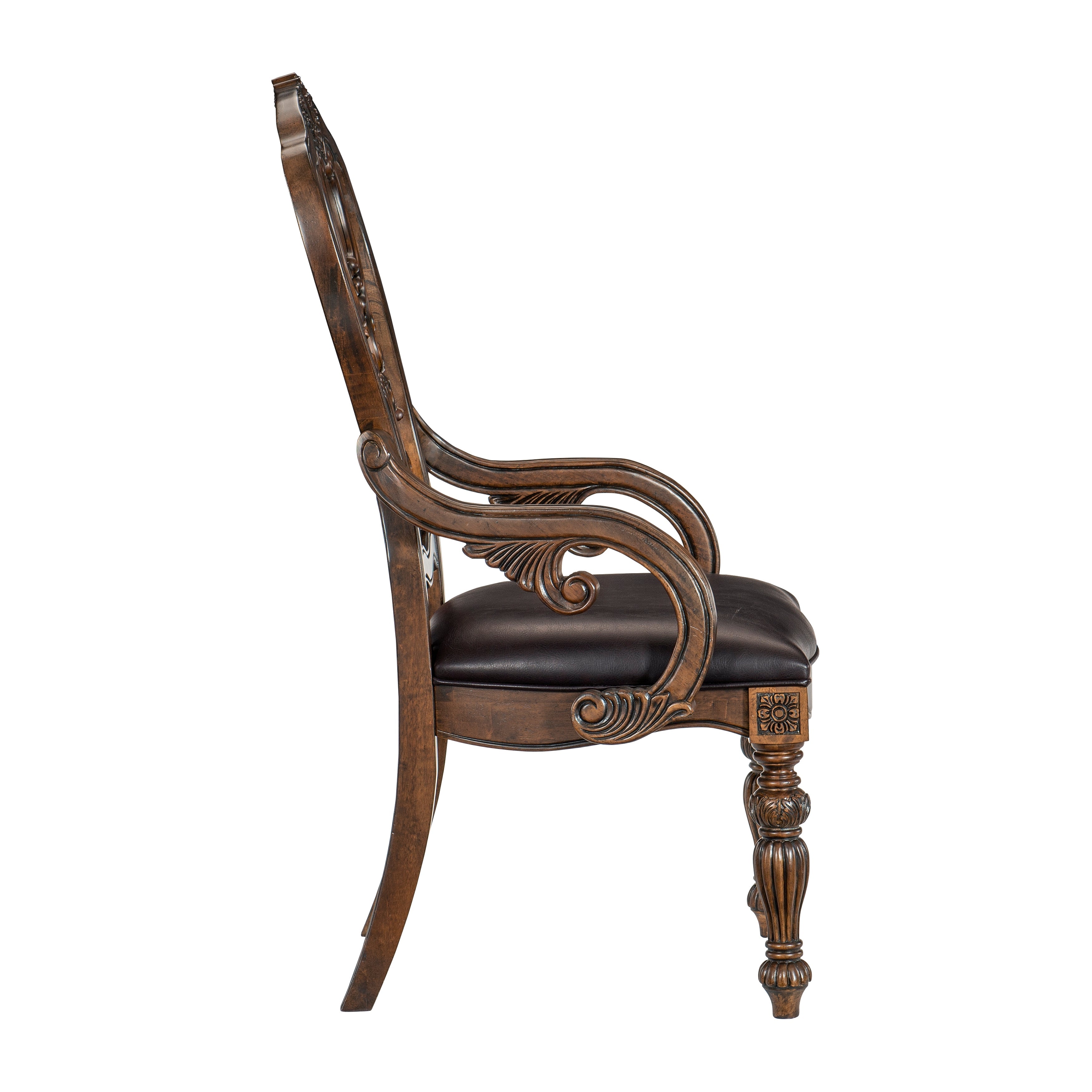 Bergen Dark Oak Arm Chair, Set of 2 - 5829A - Bien Home Furniture & Electronics