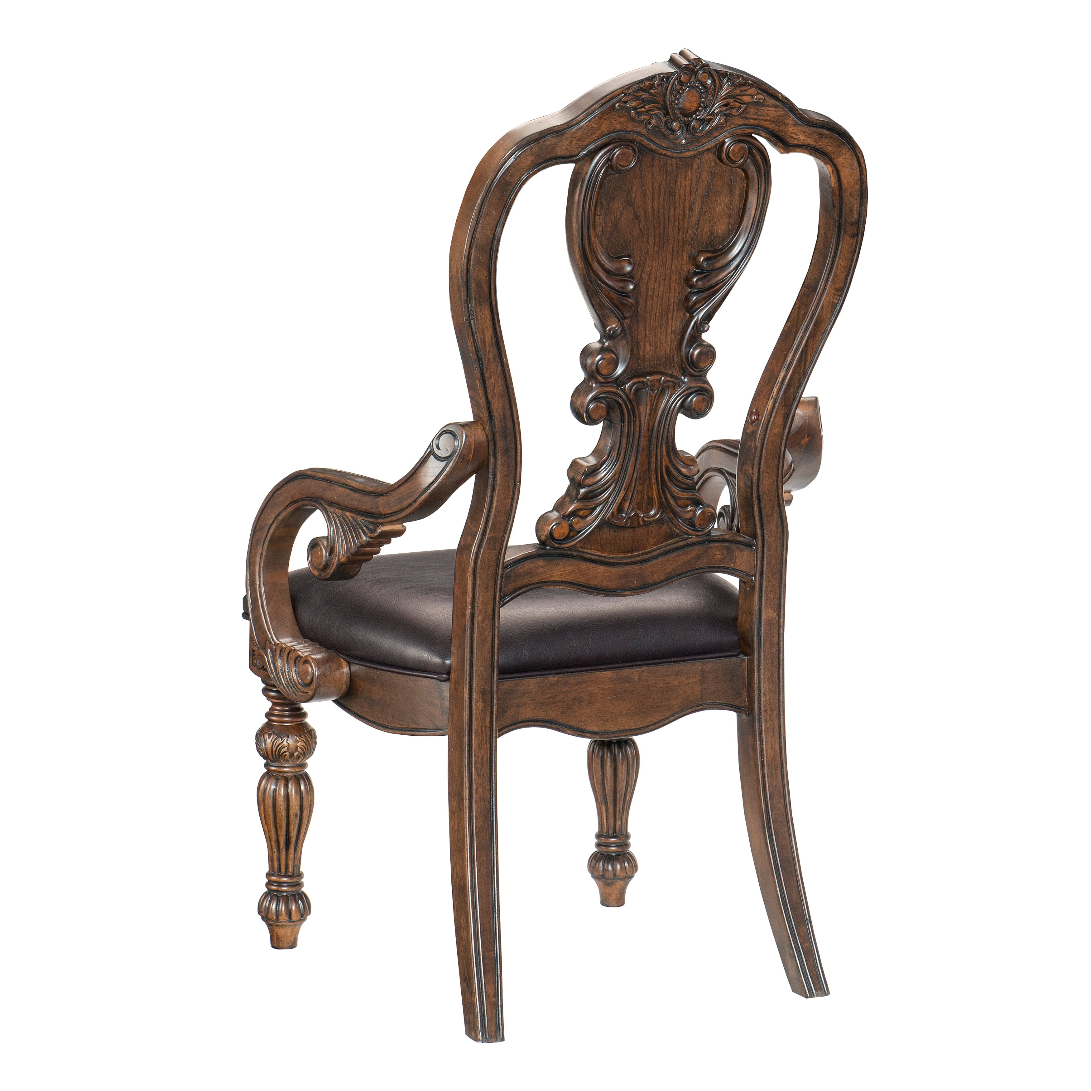 Bergen Dark Oak Arm Chair, Set of 2 - 5829A - Bien Home Furniture & Electronics