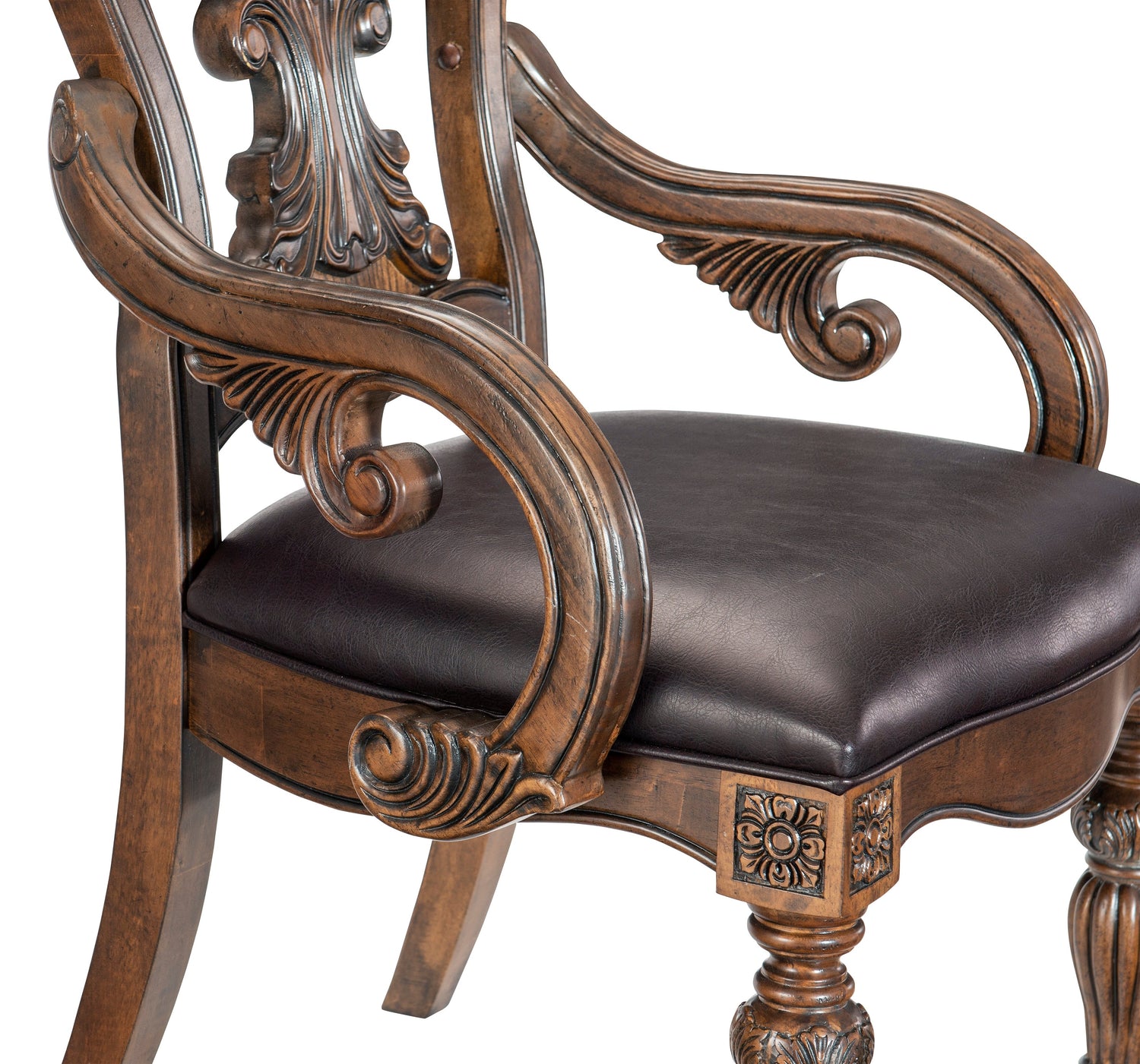 Bergen Dark Oak Arm Chair, Set of 2 - 5829A - Bien Home Furniture & Electronics