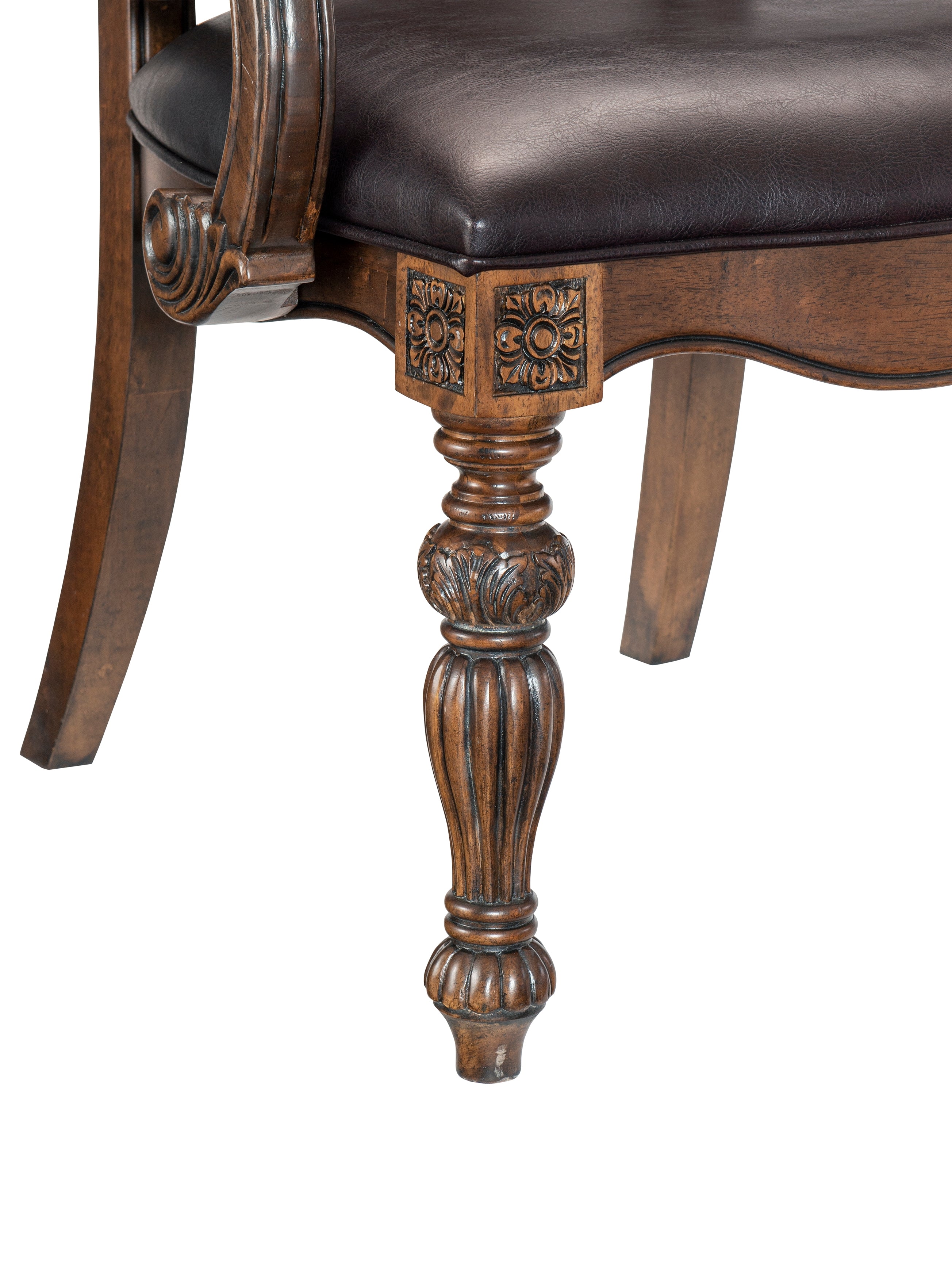 Bergen Dark Oak Arm Chair, Set of 2 - 5829A - Bien Home Furniture & Electronics