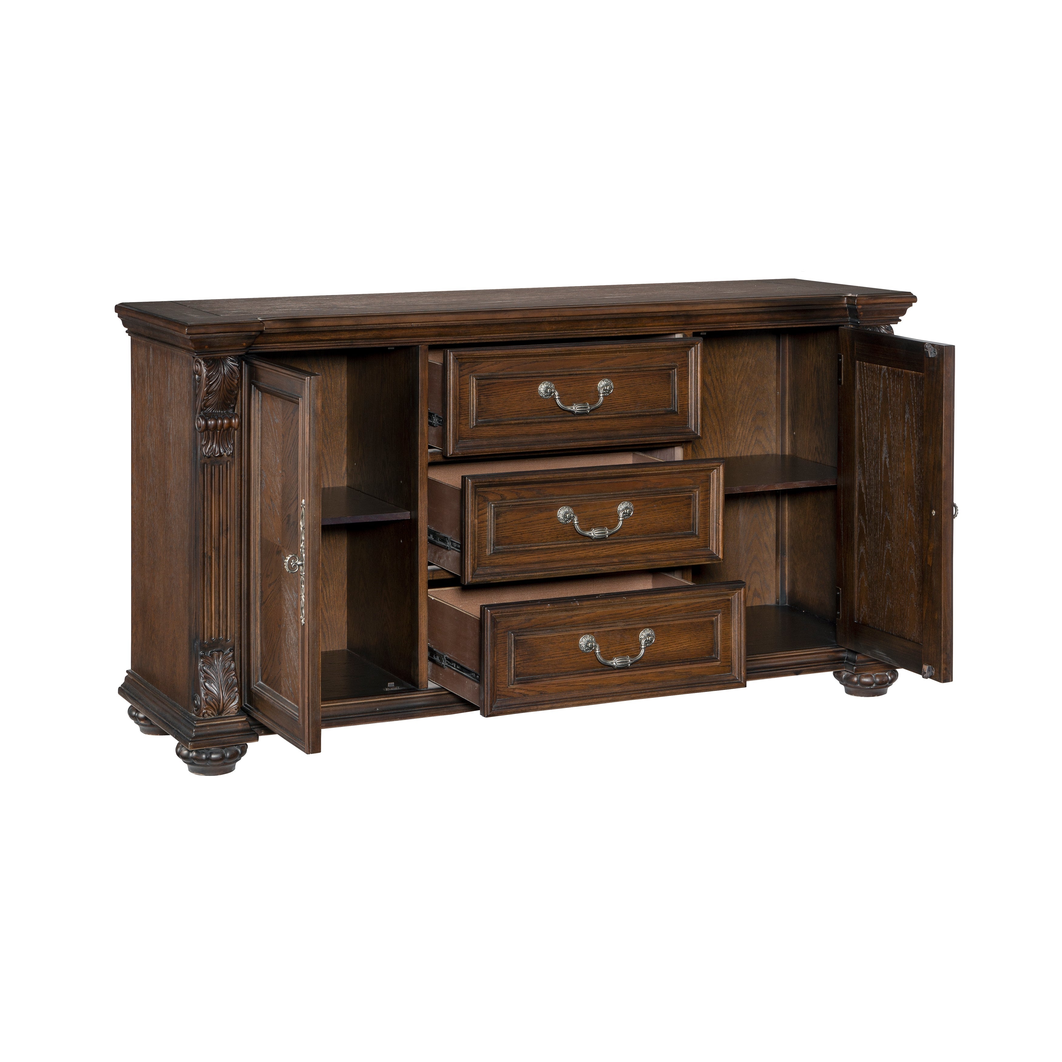 Bergen Dark Oak Buffet - 5829-55 - Bien Home Furniture &amp; Electronics