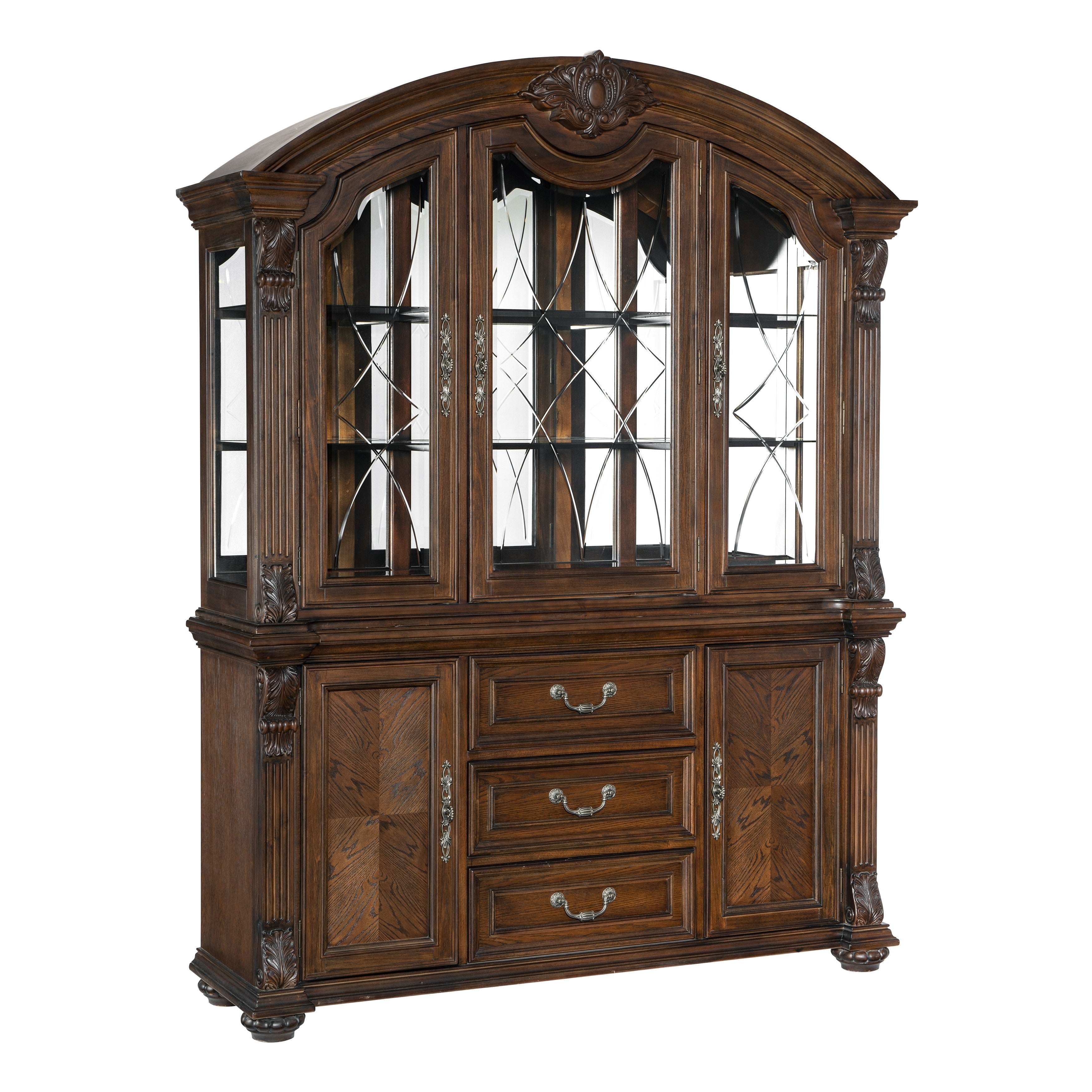 Bergen Dark Oak Buffet &amp; Hutch - SET | 5829-50 | 5829-55 - Bien Home Furniture &amp; Electronics