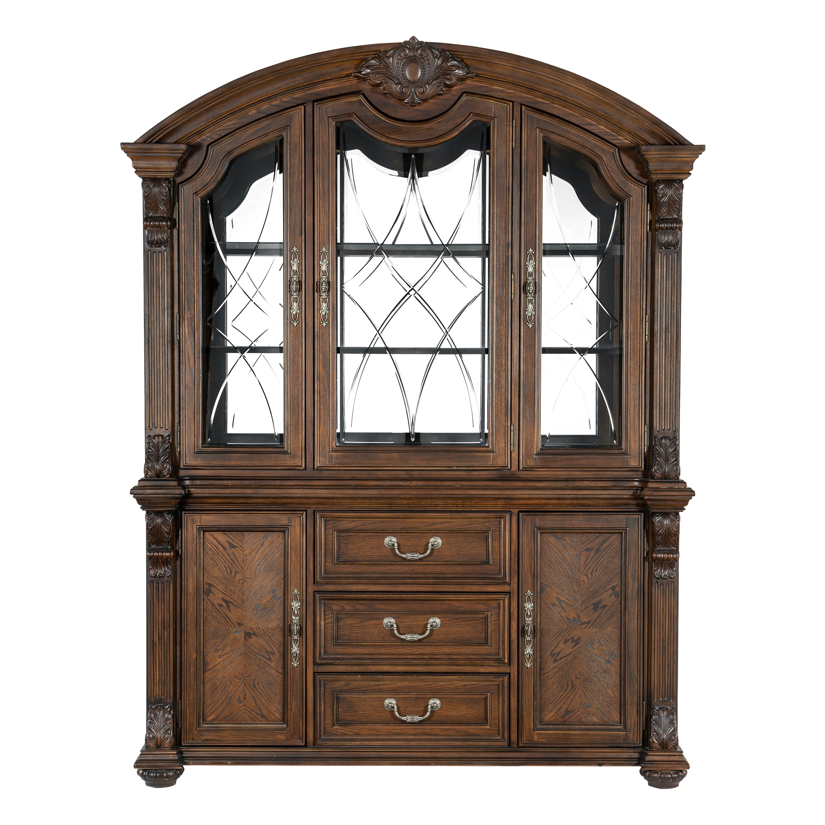 Bergen Dark Oak Buffet &amp; Hutch - SET | 5829-50 | 5829-55 - Bien Home Furniture &amp; Electronics