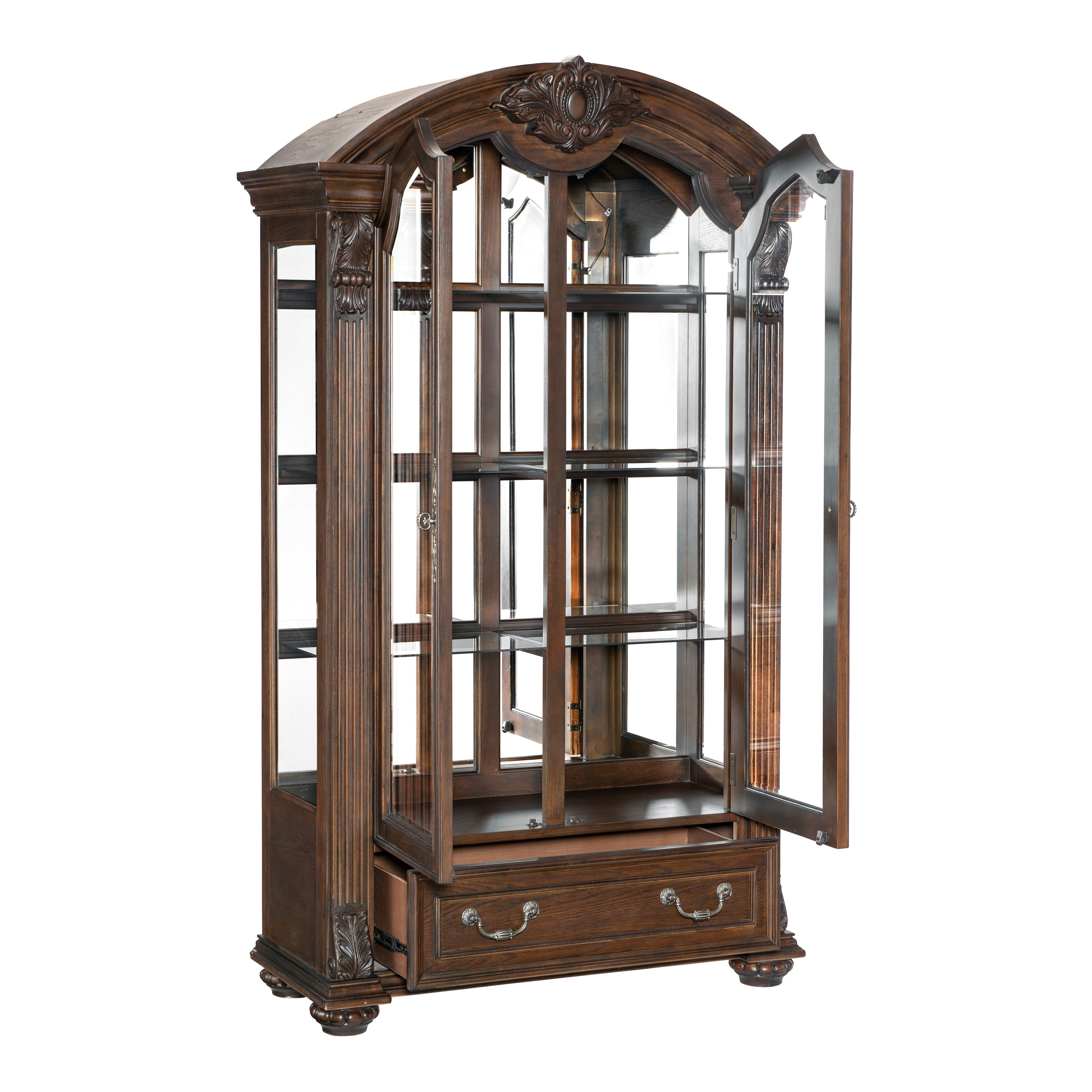 Bergen Dark Oak Curio - 5829-44C - Bien Home Furniture & Electronics