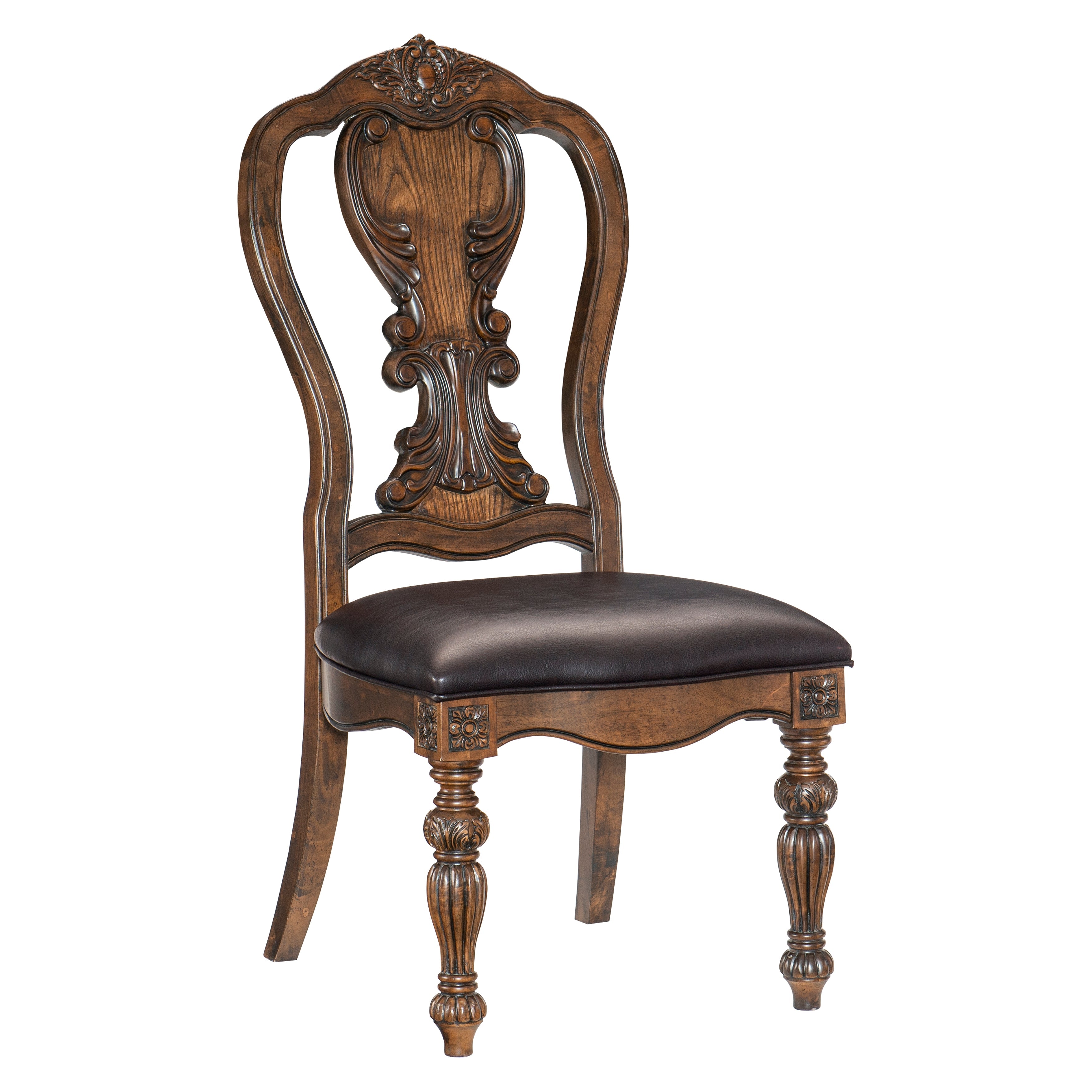 Bergen Dark Oak Side Chair, Set of 2 - 5829S - Bien Home Furniture & Electronics