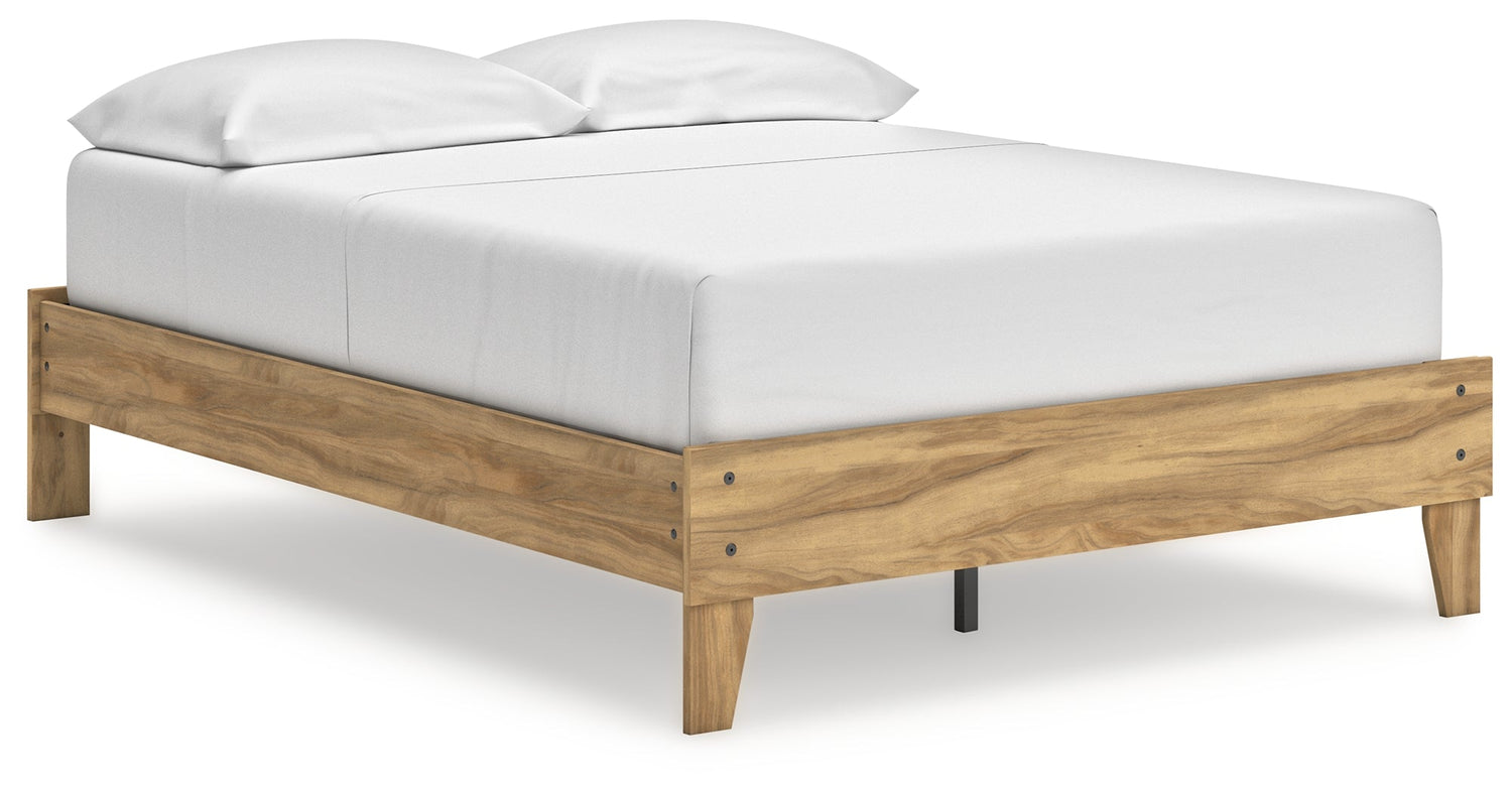 Bermacy Light Brown Full Platform Bed - EB1760-112 - Bien Home Furniture & Electronics