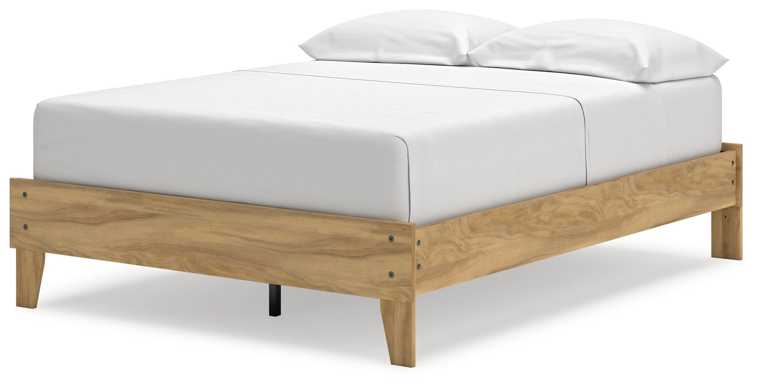 Bermacy Light Brown Full Platform Bed - EB1760-112 - Bien Home Furniture & Electronics