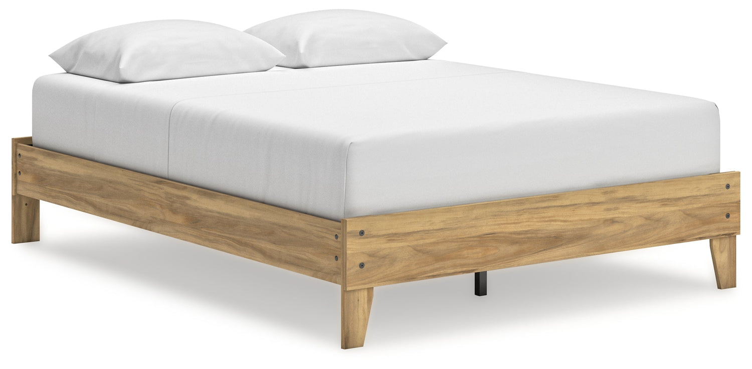 Bermacy Light Brown Queen Platform Bed - EB1760-113 - Bien Home Furniture & Electronics