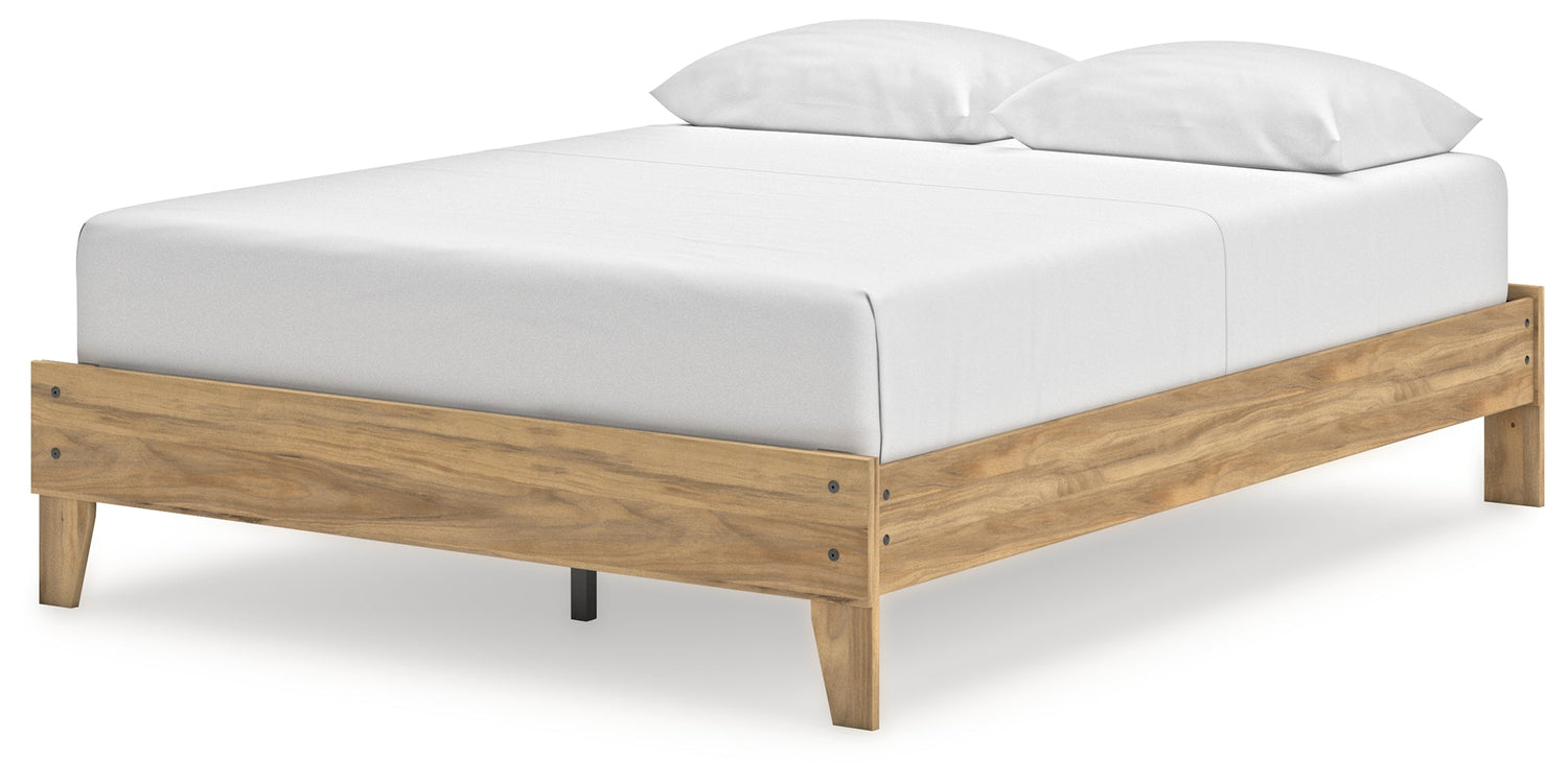 Bermacy Light Brown Queen Platform Bed - EB1760-113 - Bien Home Furniture & Electronics