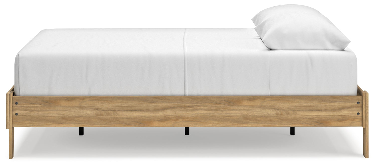 Bermacy Light Brown Queen Platform Bed - EB1760-113 - Bien Home Furniture & Electronics