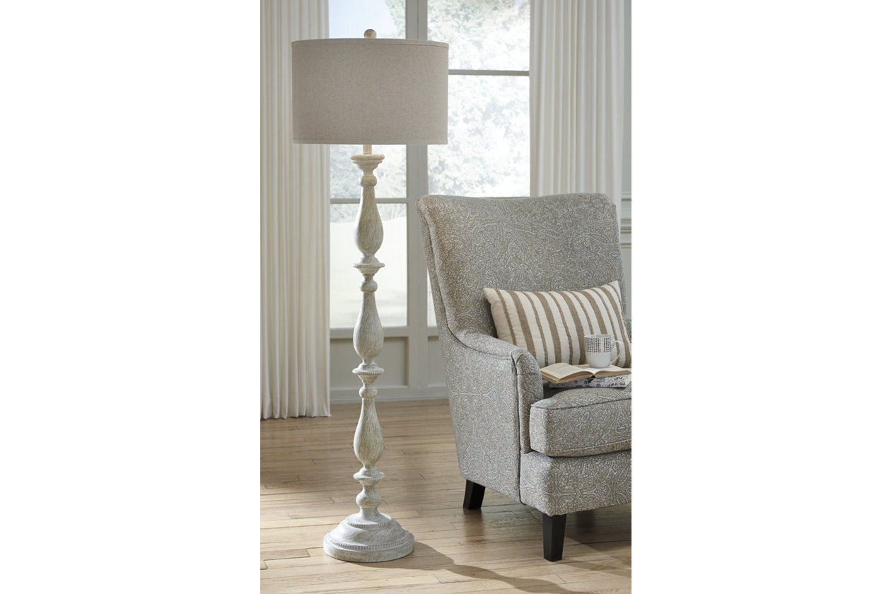 Bernadate Whitewash Floor Lamp - L235341 - Bien Home Furniture & Electronics