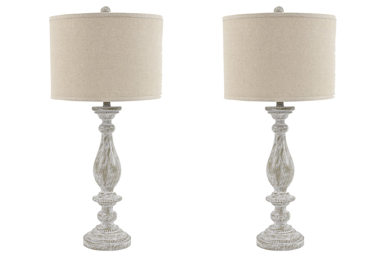 Bernadate Whitewash Table Lamp, Set of 2 - L235344 - Bien Home Furniture & Electronics