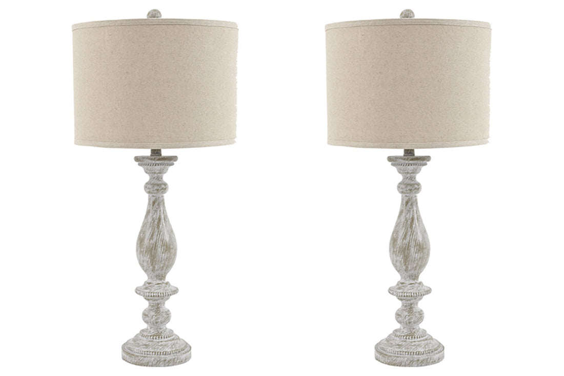 Bernadate Whitewash Table Lamp, Set of 2 - L235344 - Bien Home Furniture &amp; Electronics