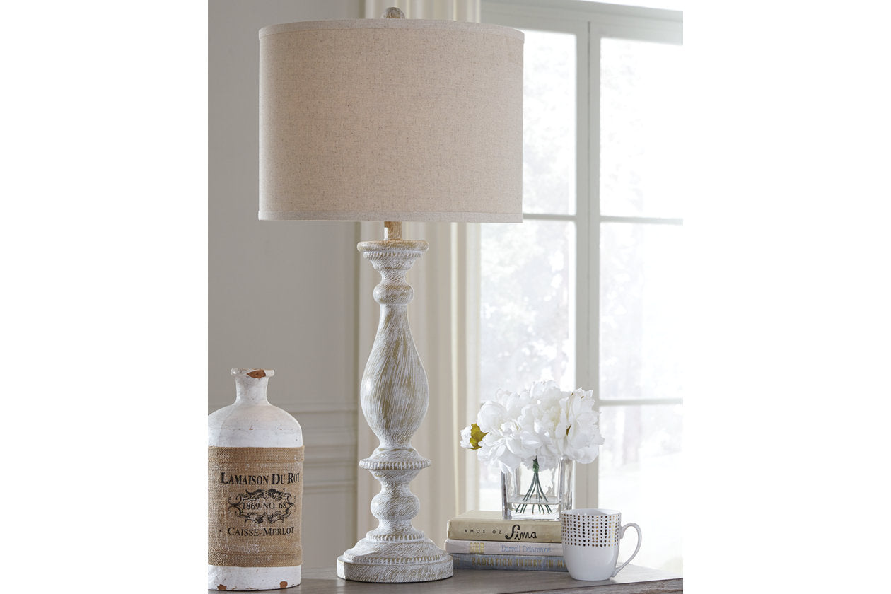 Bernadate Whitewash Table Lamp, Set of 2 - L235344 - Bien Home Furniture & Electronics