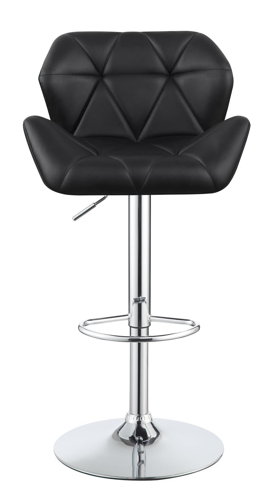 Berrington Chrome/Black Adjustable Bar Stools, Set of 2 - 100425 - Bien Home Furniture & Electronics