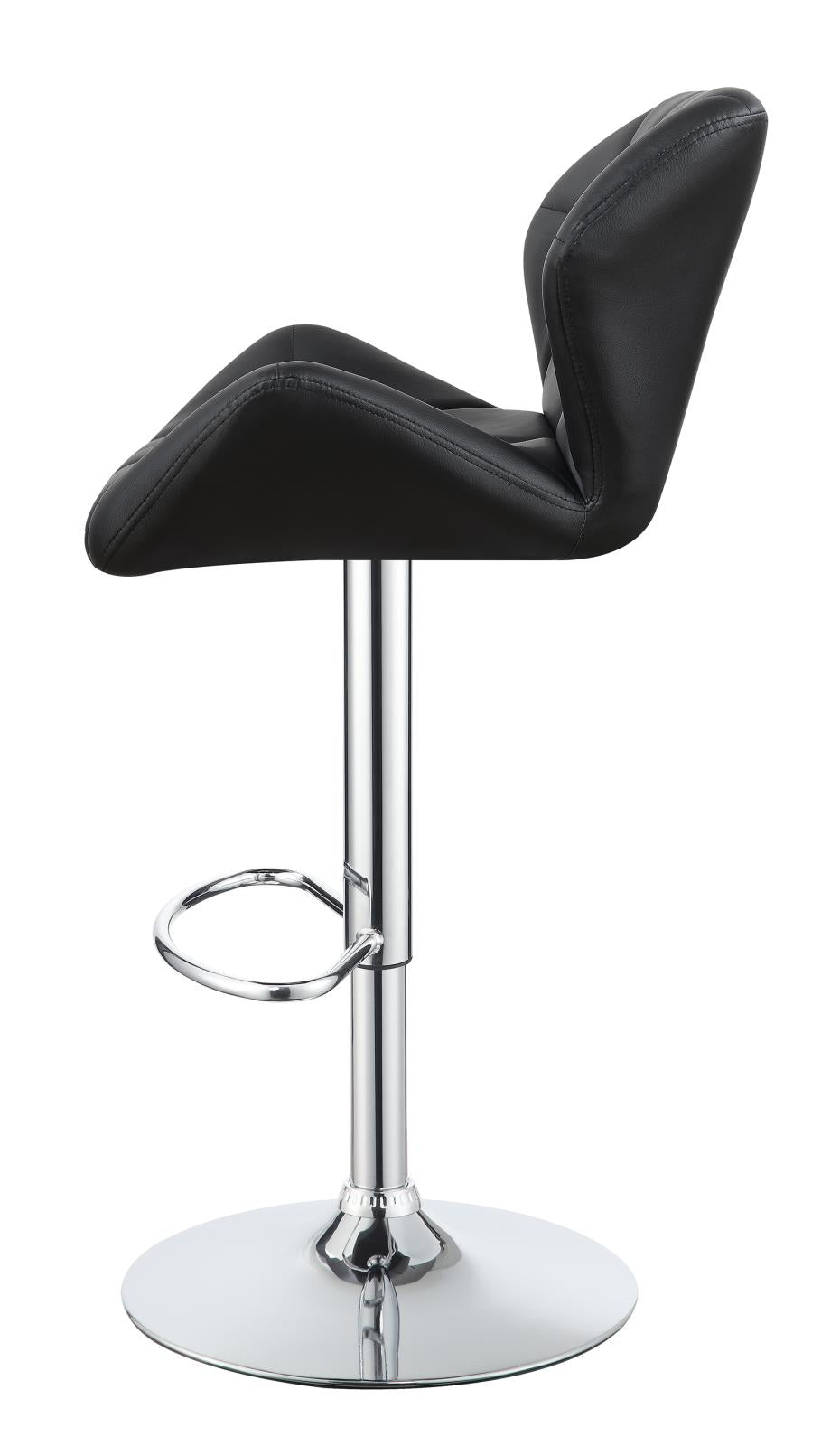 Berrington Chrome/Black Adjustable Bar Stools, Set of 2 - 100425 - Bien Home Furniture & Electronics