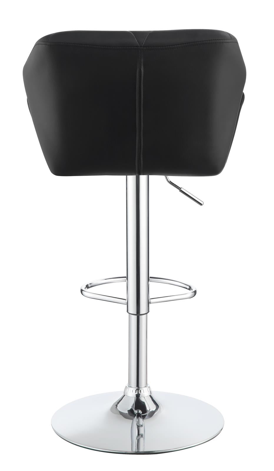 Berrington Chrome/Black Adjustable Bar Stools, Set of 2 - 100425 - Bien Home Furniture & Electronics