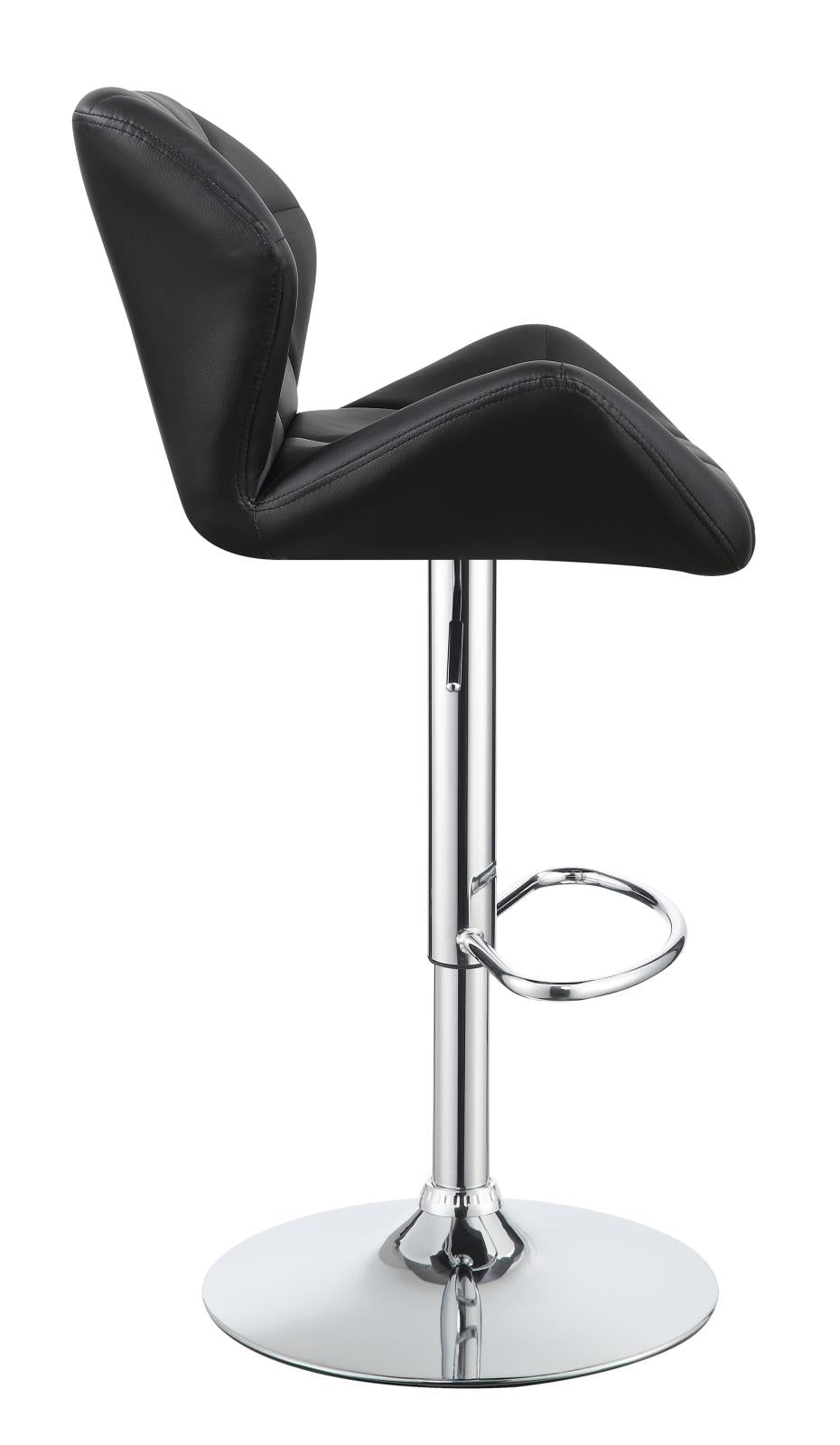 Berrington Chrome/Black Adjustable Bar Stools, Set of 2 - 100425 - Bien Home Furniture & Electronics