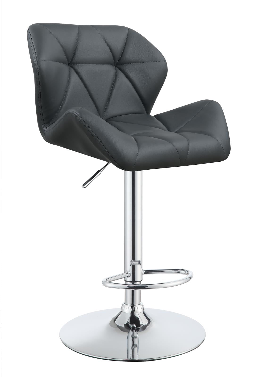 Berrington Chrome/Gray Adjustable Bar Stools, Set of 2 - 100426 - Bien Home Furniture & Electronics