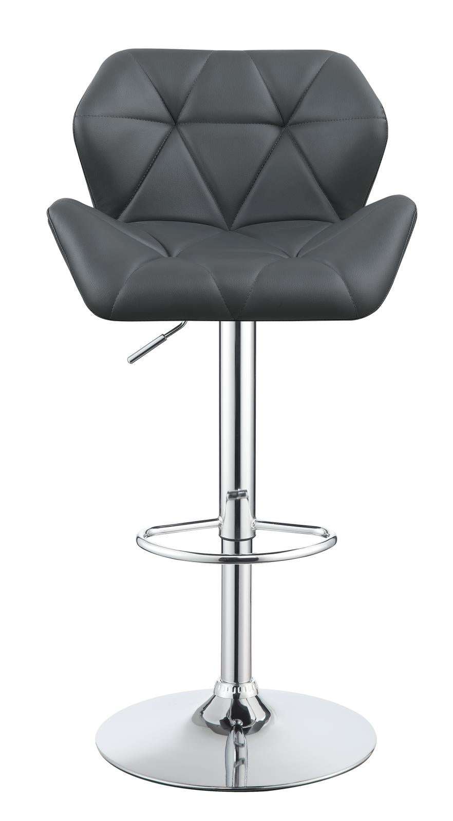 Berrington Chrome/Gray Adjustable Bar Stools, Set of 2 - 100426 - Bien Home Furniture & Electronics