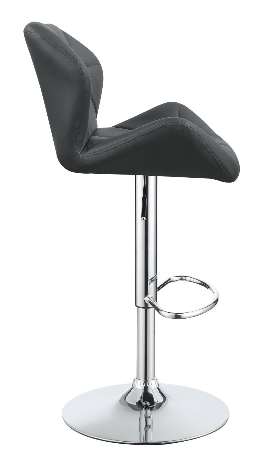Berrington Chrome/Gray Adjustable Bar Stools, Set of 2 - 100426 - Bien Home Furniture & Electronics