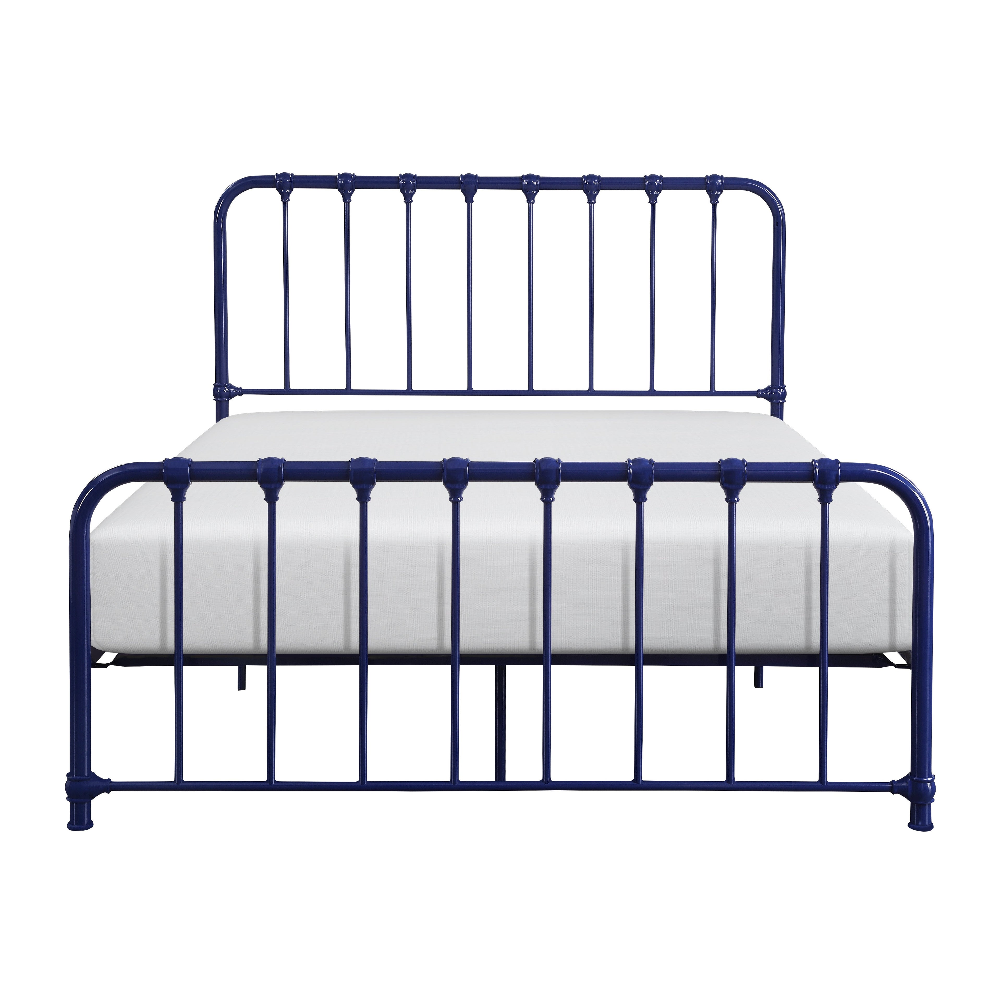 Bethany Blue Queen Metal Platform Bed - 1571BU-1 - Bien Home Furniture & Electronics