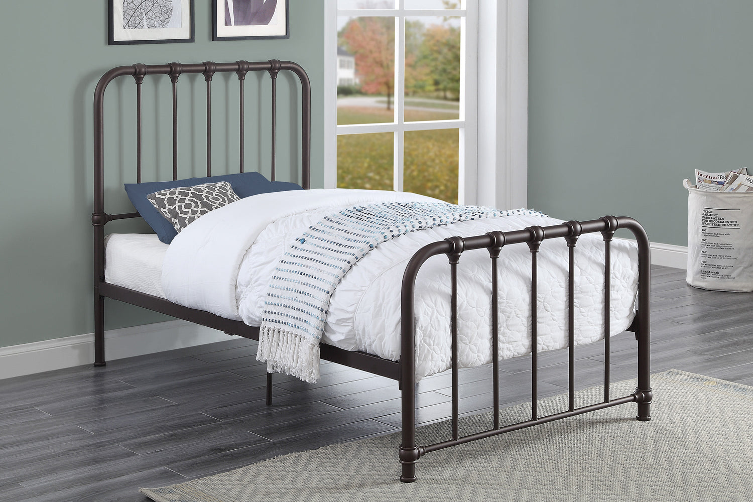 Bethany Dark Bronze Twin Metal Platform Bed - 1571DZT-1 - Bien Home Furniture & Electronics