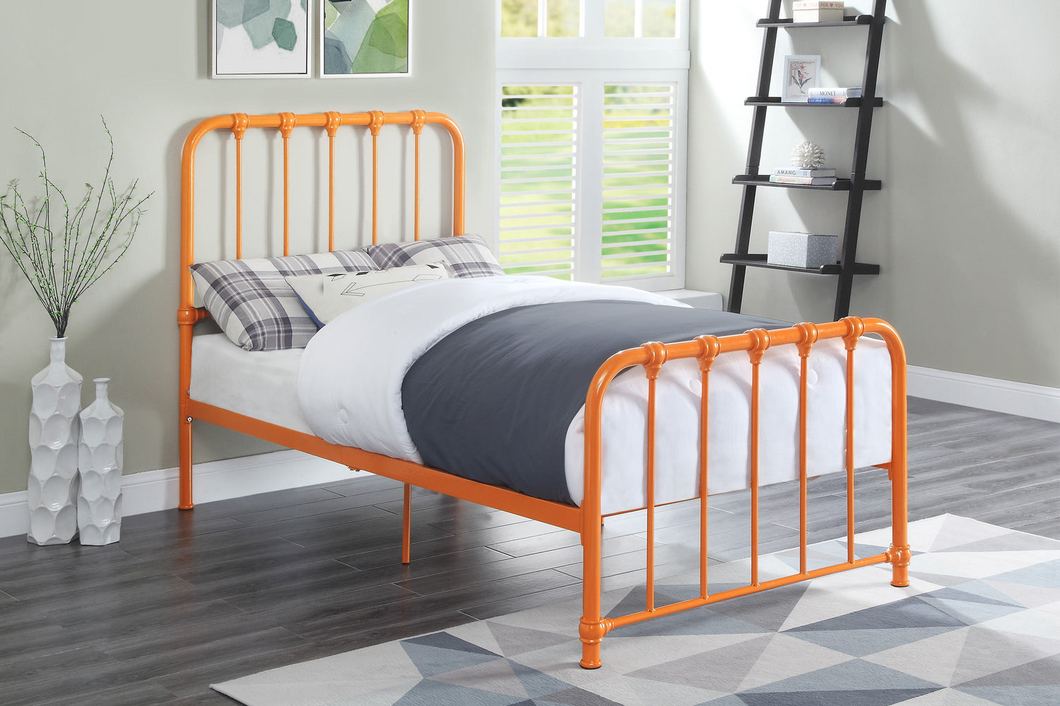 Bethany Orange Twin Metal Platform Bed - 1571RNT-1 - Bien Home Furniture & Electronics