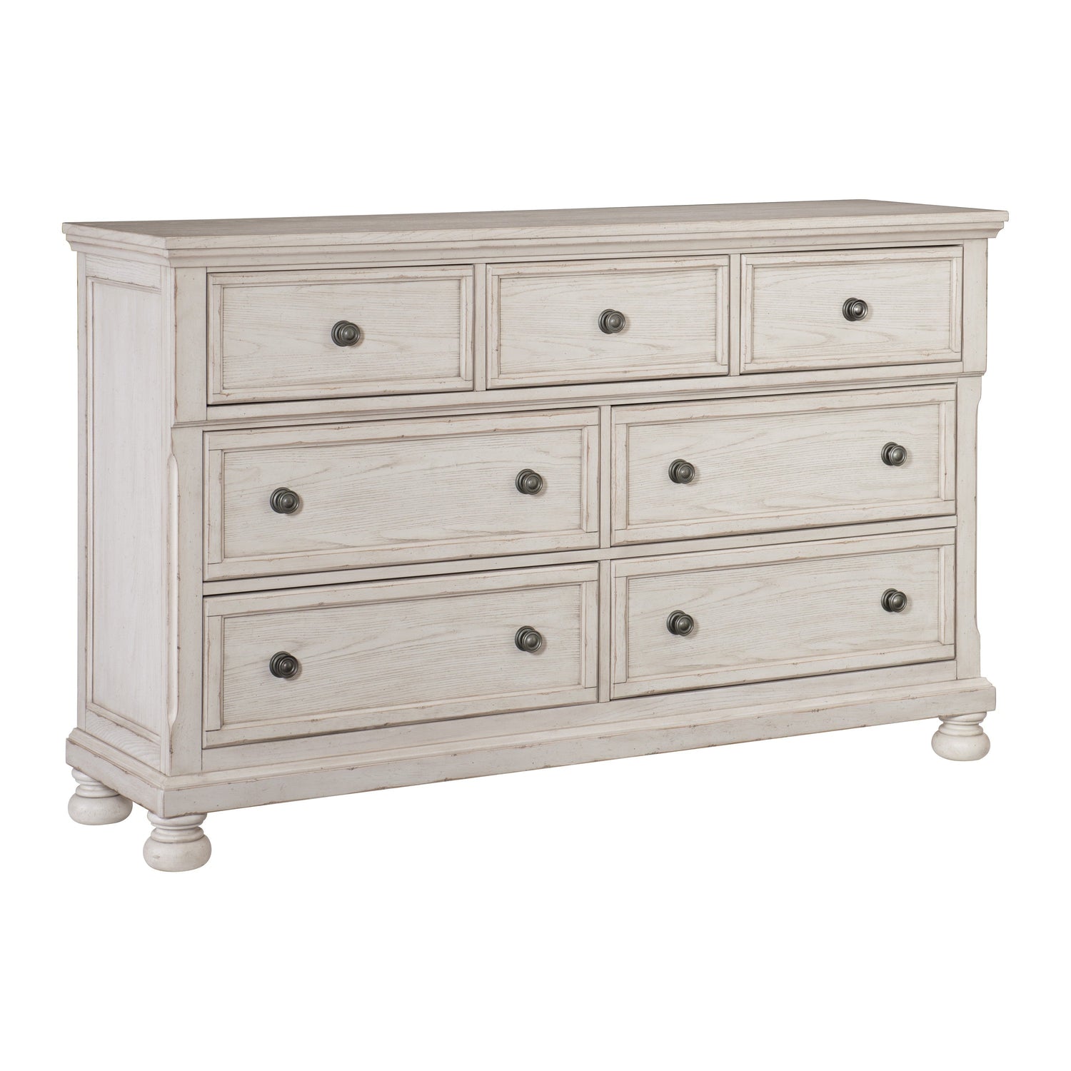 Bethel Wire Brushed White Sleigh Storage Platform Bedroom Set - SET | 2259W-1 | 2259W-2 | 2259W-3 | 2259W-5 | 2259W-6 | 2259W-4 - Bien Home Furniture & Electronics