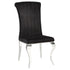 Betty Black/Chrome Upholstered Side Chairs, Set of 4 - 105072 - Bien Home Furniture & Electronics