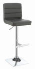 Bianca Gray/Chrome Upholstered Adjustable Bar Stools, Set of 2 - 120696 - Bien Home Furniture & Electronics