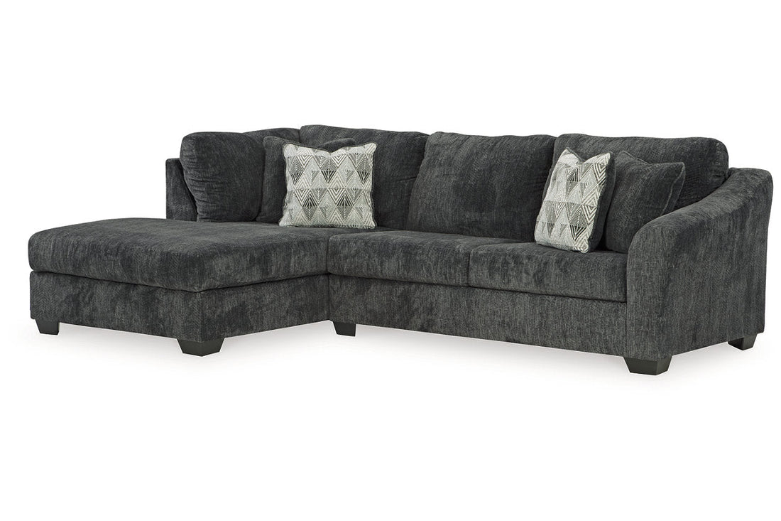 Biddeford Ebony 2-Piece Sleeper Sectional with Chaise - 35504S3 - Bien Home Furniture & Electronics