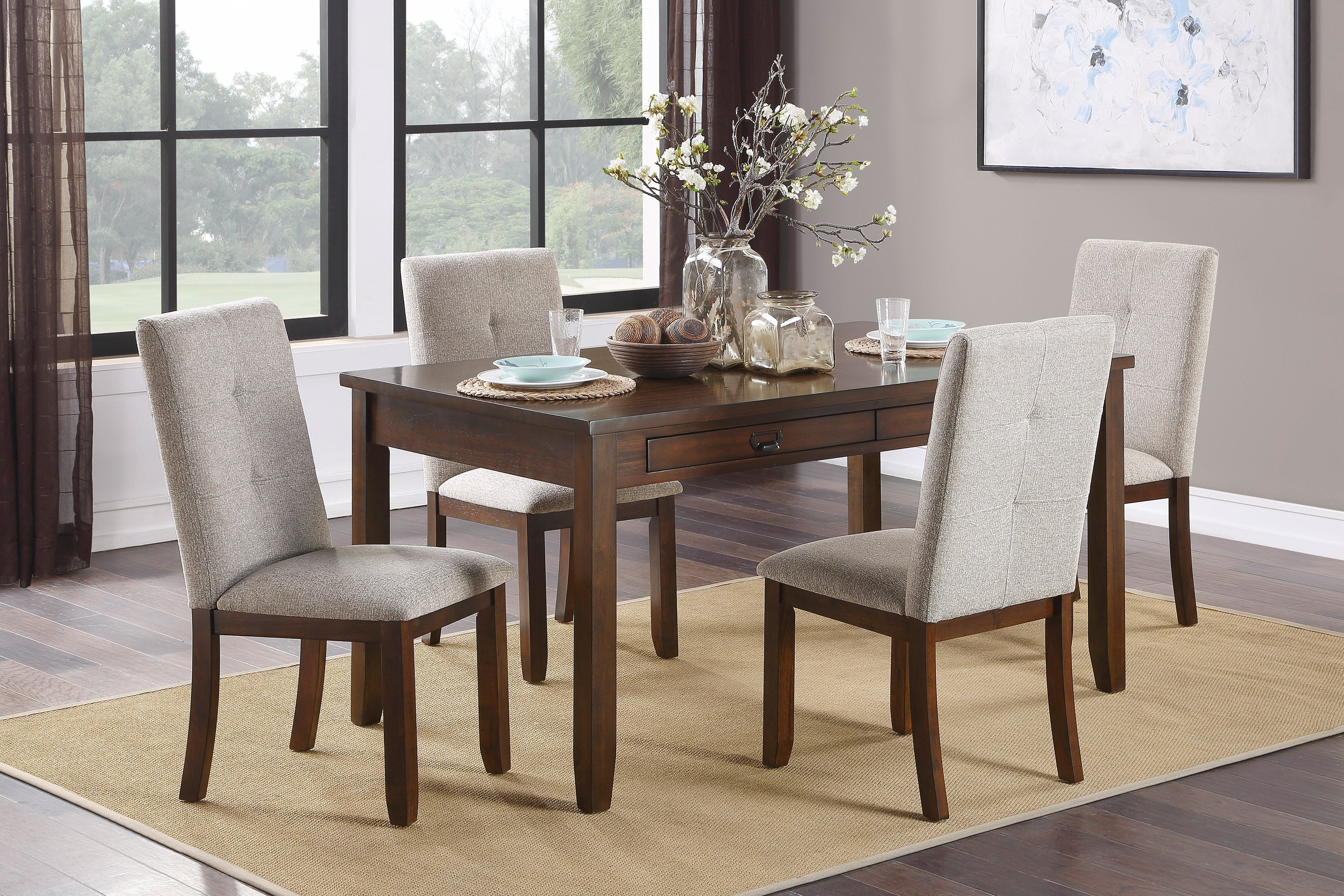 Binghampton Cherry Dining Set - SET | 5710-60 | 5710S(3) - Bien Home Furniture &amp; Electronics