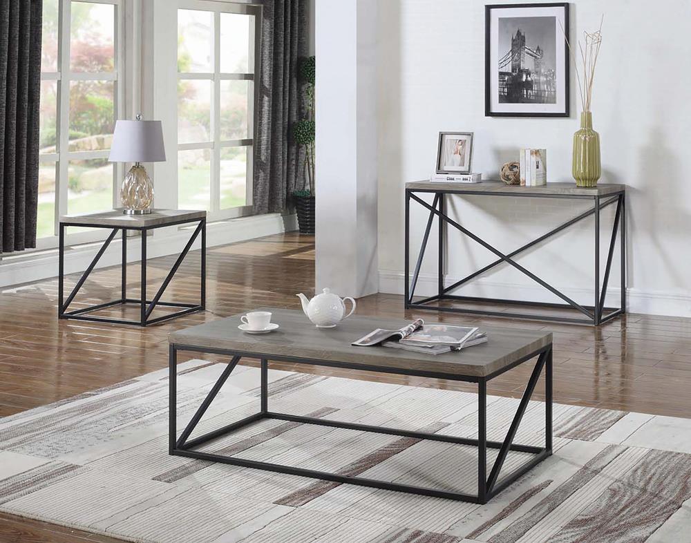 Birdie Rectangular Sofa Table Sonoma Gray - 705619 - Bien Home Furniture & Electronics