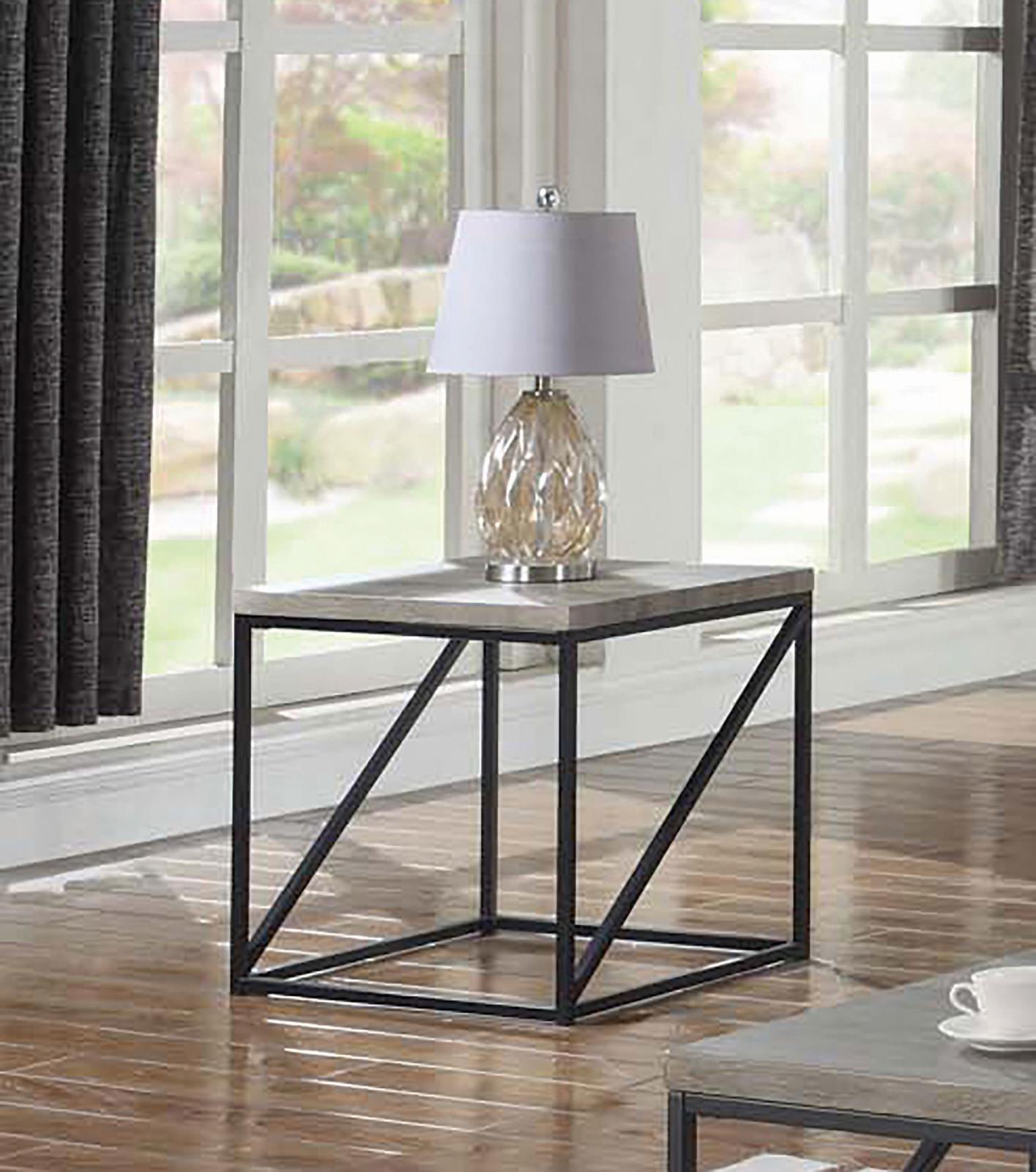 Birdie Square End Table Sonoma Gray - 705617 - Bien Home Furniture &amp; Electronics