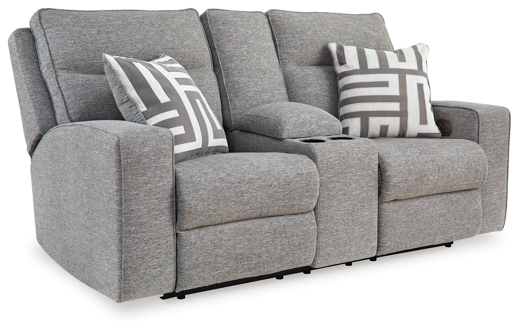 Biscoe Pewter Power Reclining Loveseat - 9050318 - Bien Home Furniture & Electronics
