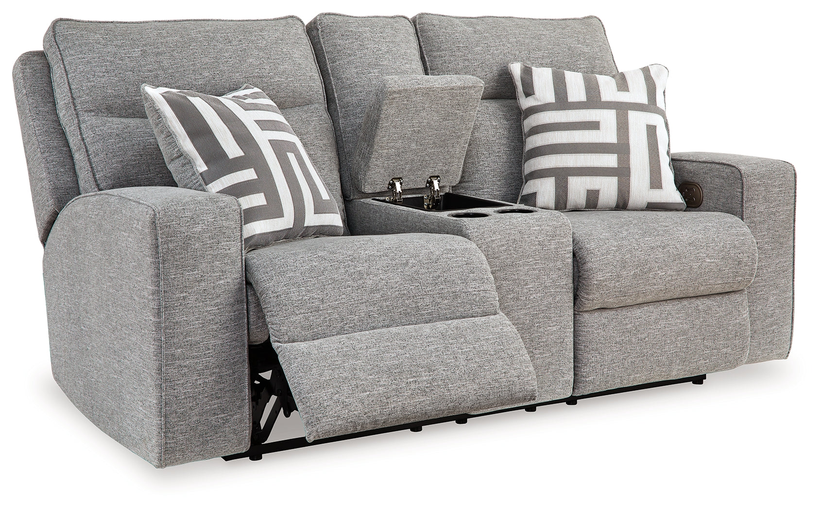Biscoe Pewter Power Reclining Loveseat - 9050318 - Bien Home Furniture & Electronics