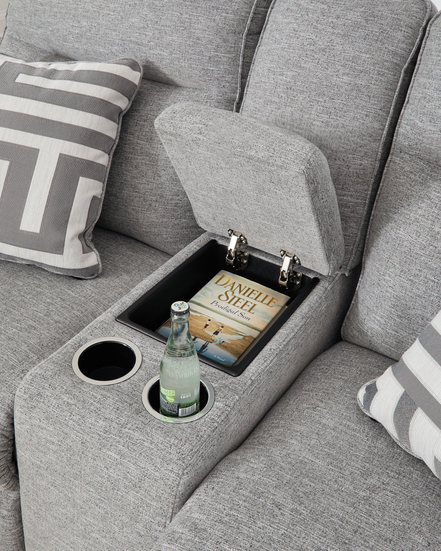 Biscoe Pewter Power Reclining Loveseat - 9050318 - Bien Home Furniture & Electronics