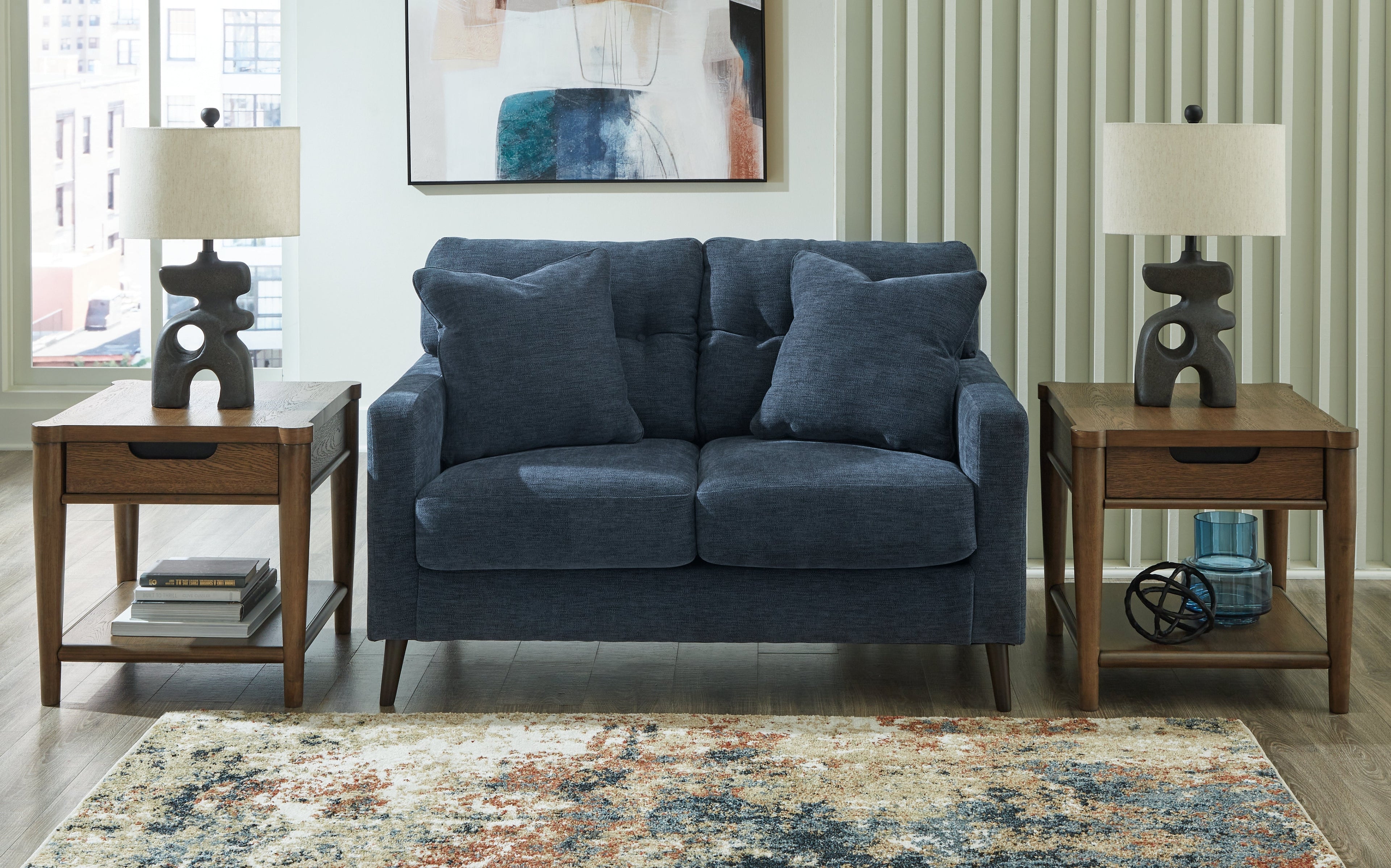 Bixler Navy Loveseat - 2610635 - Bien Home Furniture &amp; Electronics