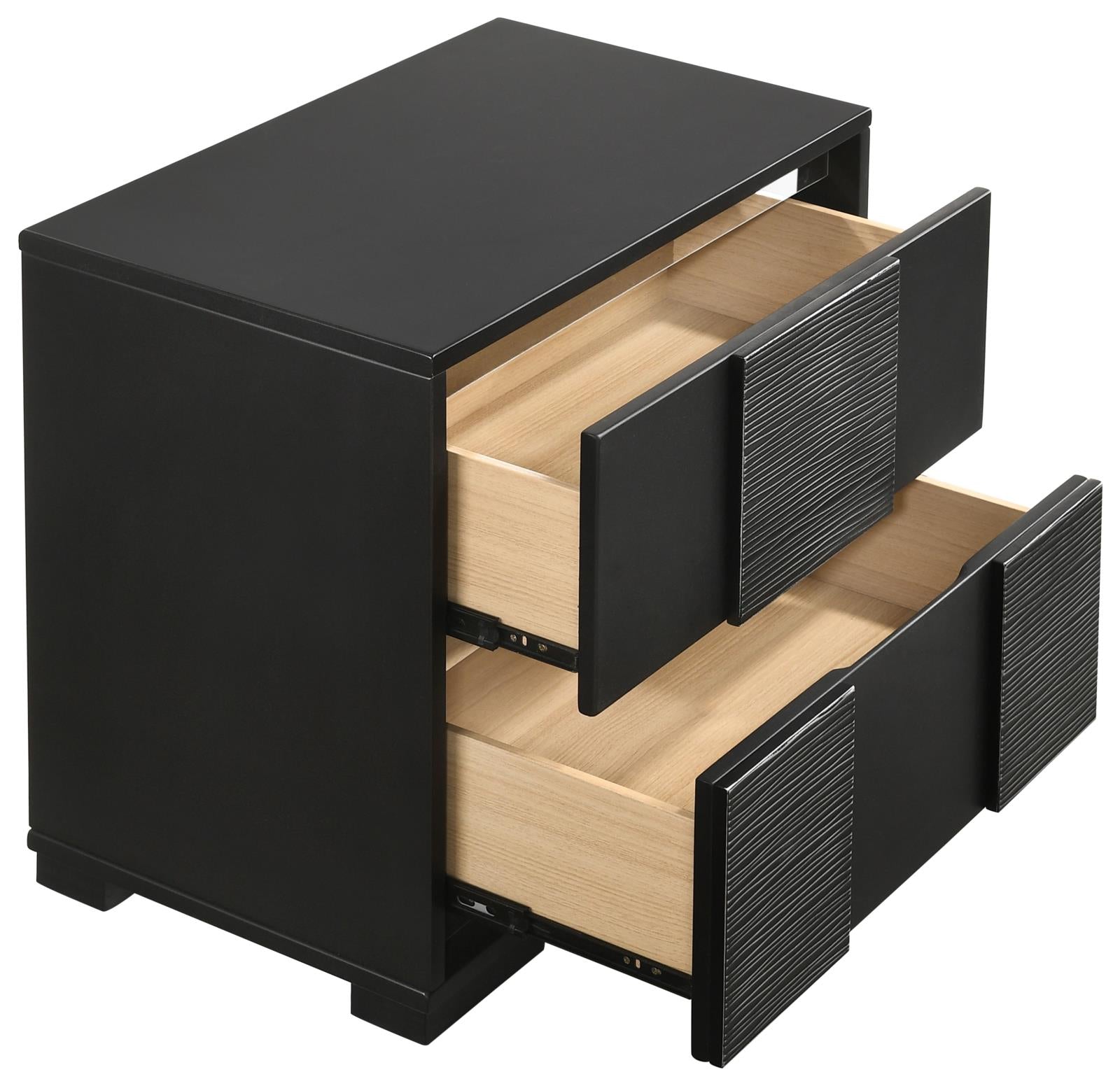 Blacktoft 2-Drawer Nightstand Black - 207102 - Bien Home Furniture & Electronics