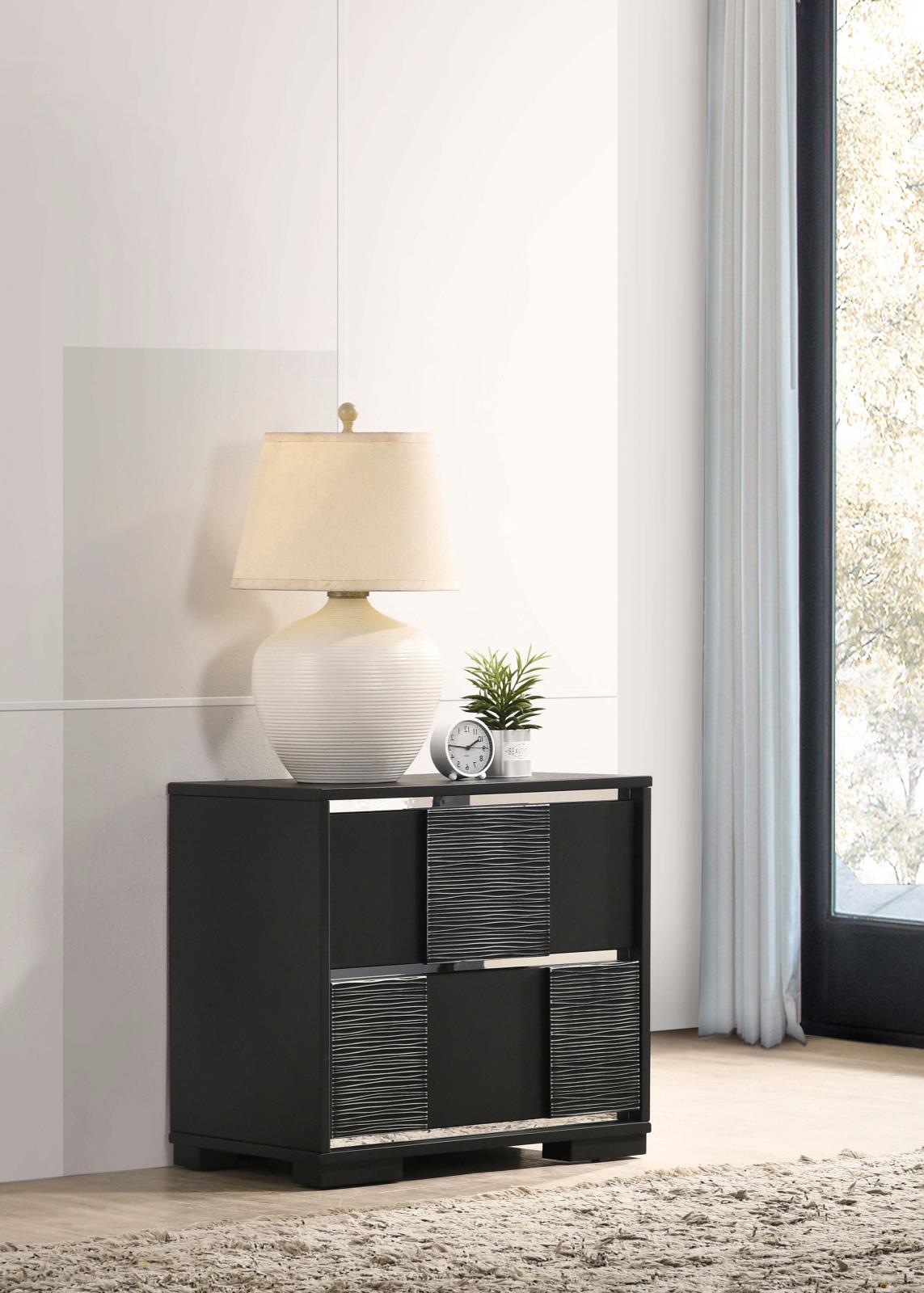 Blacktoft 2-Drawer Nightstand Black - 207102 - Bien Home Furniture & Electronics